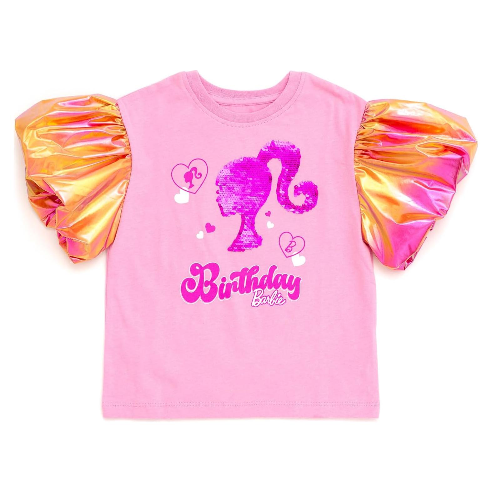 Camiseta de Cumpleaños Barbie para Niñas 4T Rosa