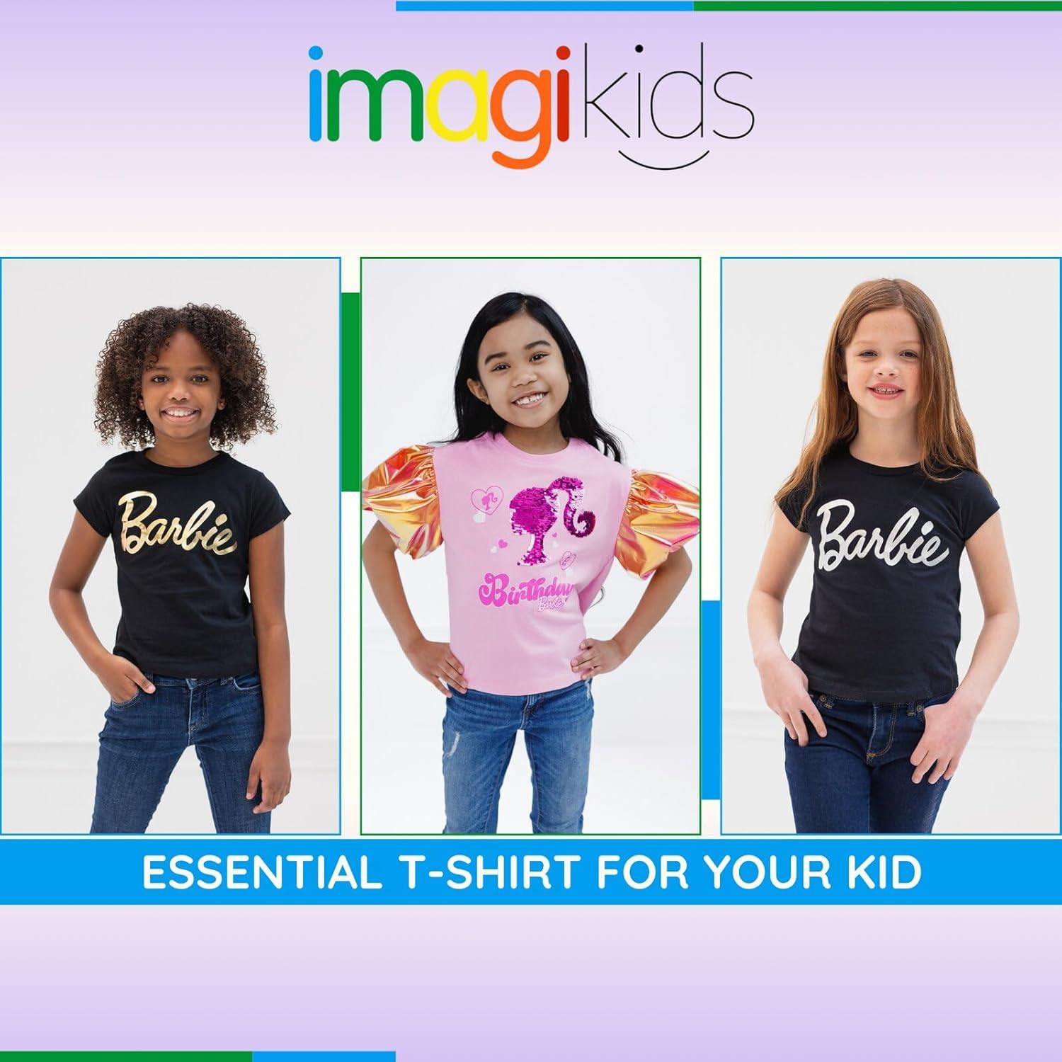 Camiseta de Cumpleaños Barbie para Niñas 4T Rosa