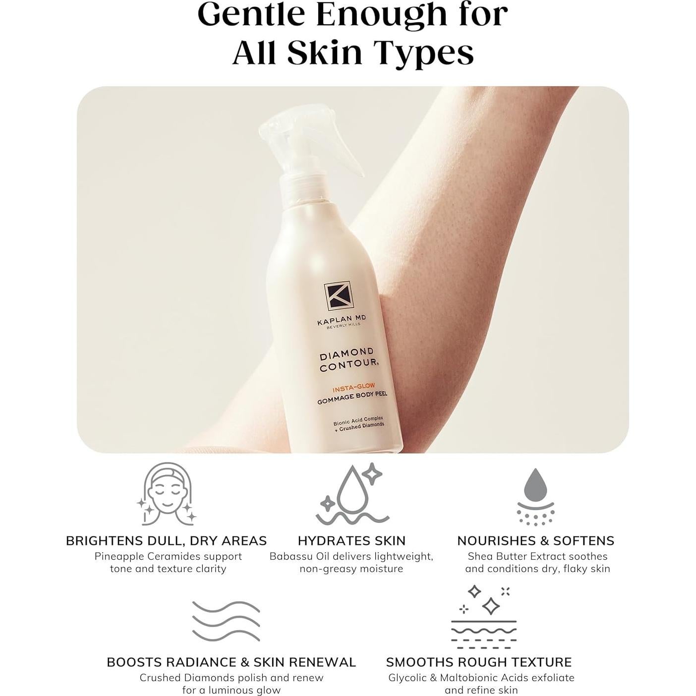 Exfoliante Corporal Kaplan MD Gommage 300 ml con Ácido Glicólico