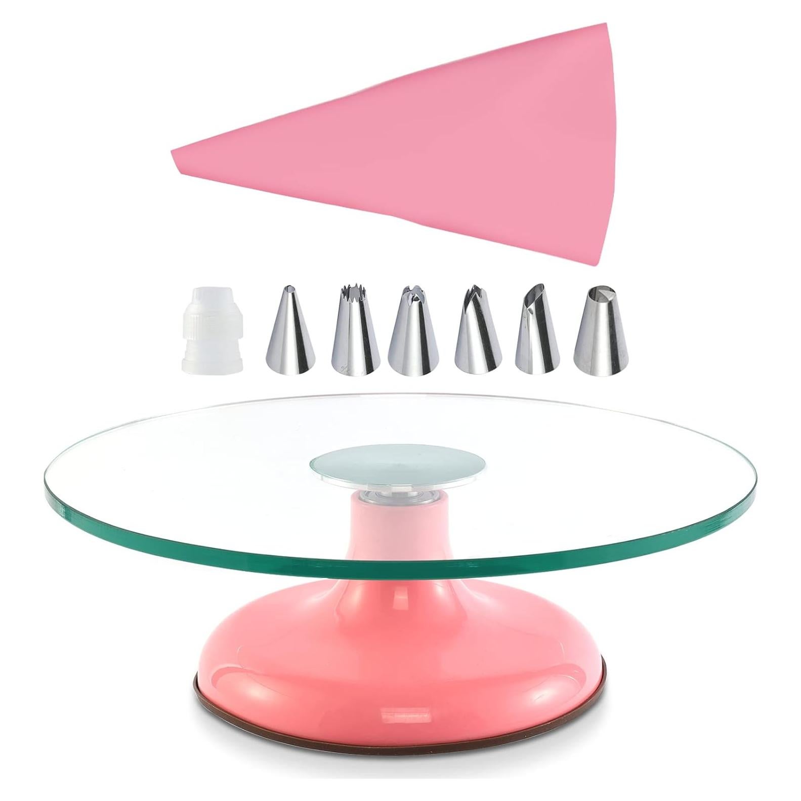 Soporte Giratorio de Pastel Distlety 30 cm Rosa Decoración