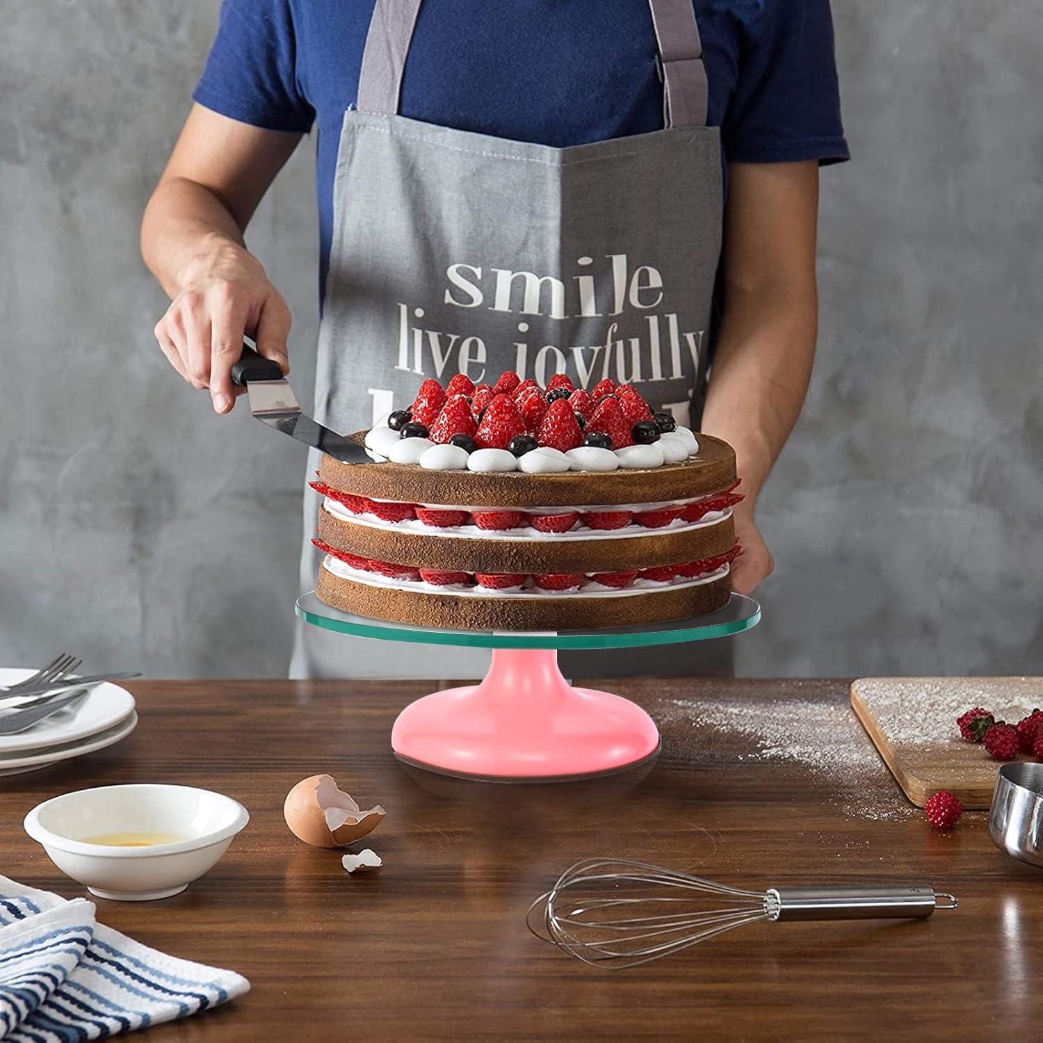 Soporte Giratorio de Pastel Distlety 30 cm Rosa Decoración