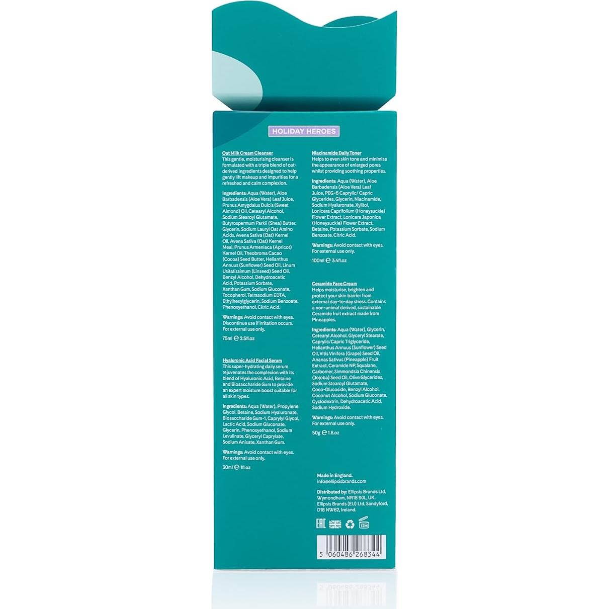 Conjunto de Cuidado de la Piel Q+A - 4 Pasos Hidratantes Vegano