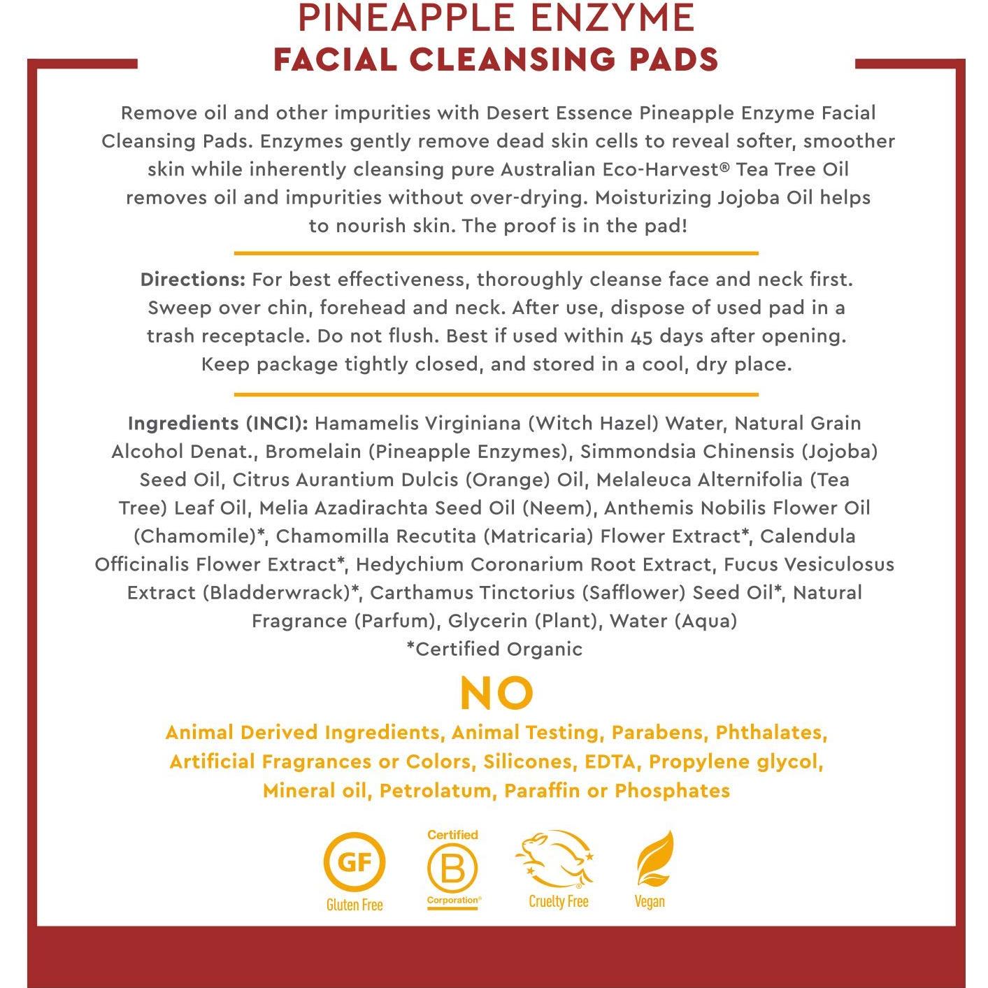 Almohadillas Exfoliantes Facial Esencia del Desierto 50 Unidades