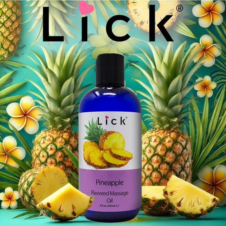 Aceite de Masaje Comestible Lick Sabor Piña 236.6 ml