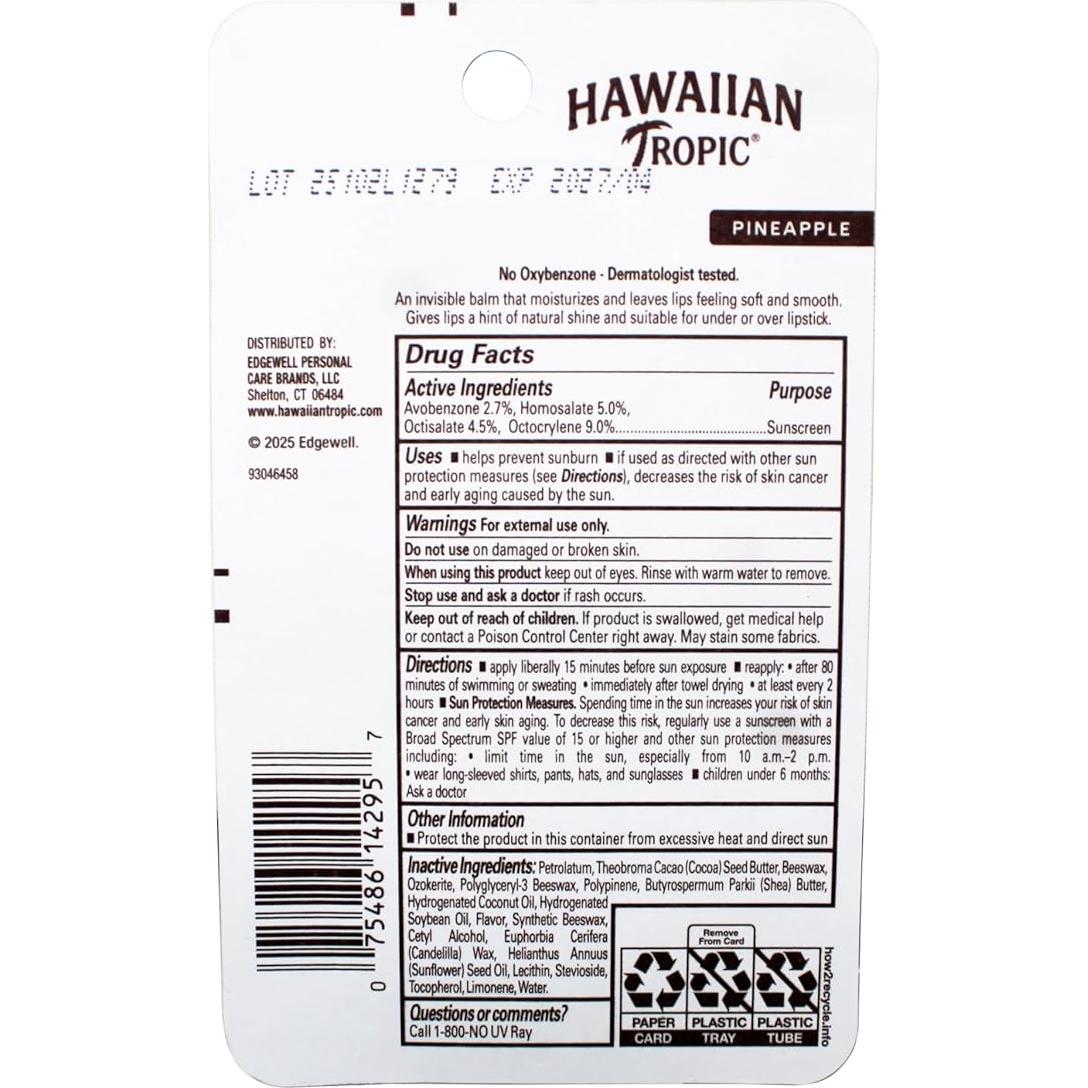 Bálsamo Labial Hawaiian Tropic SPF 30 Piña 8.5g - Hidratante