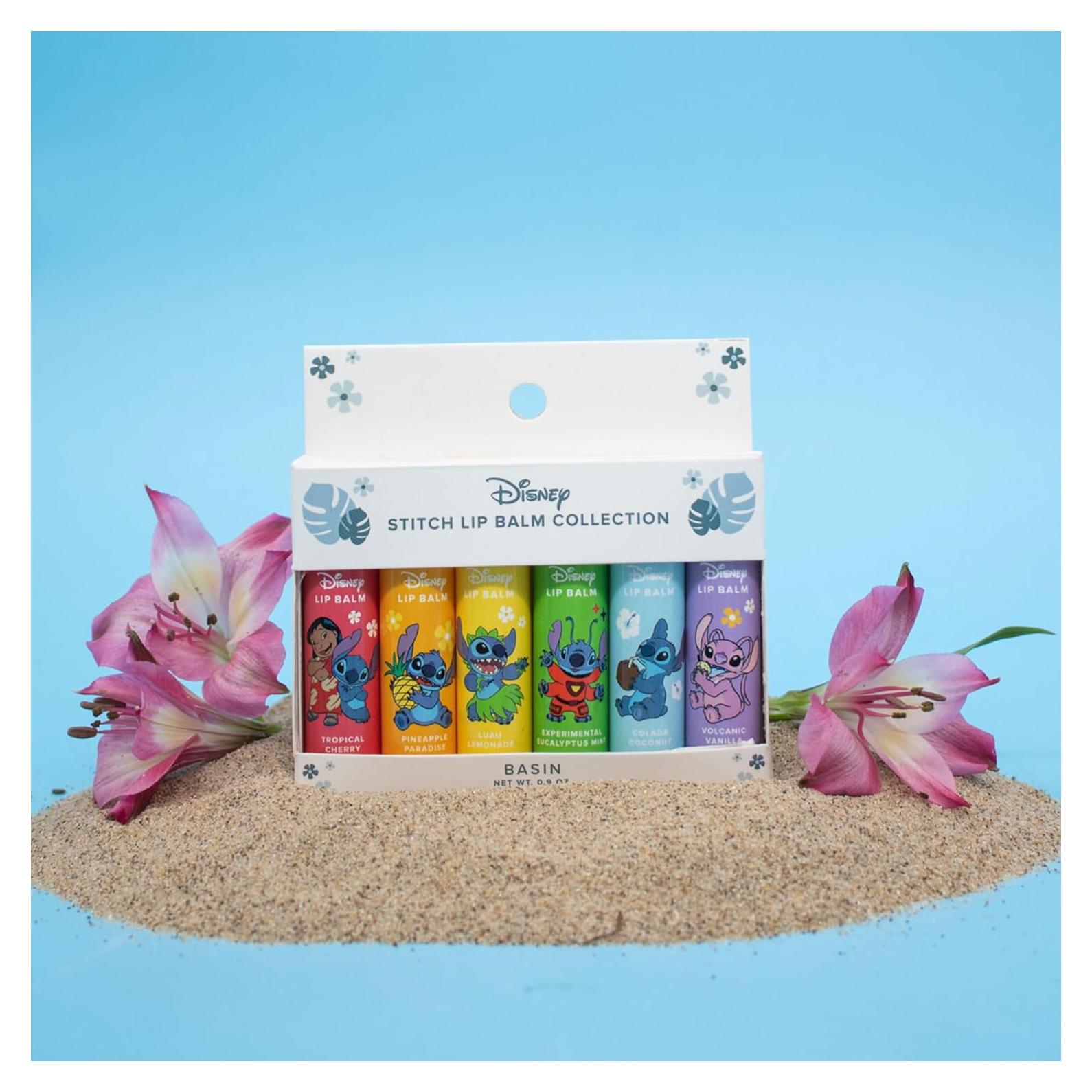 Bálsamo Labial Disney Stitch Basin - 6 Sabores Tropicales