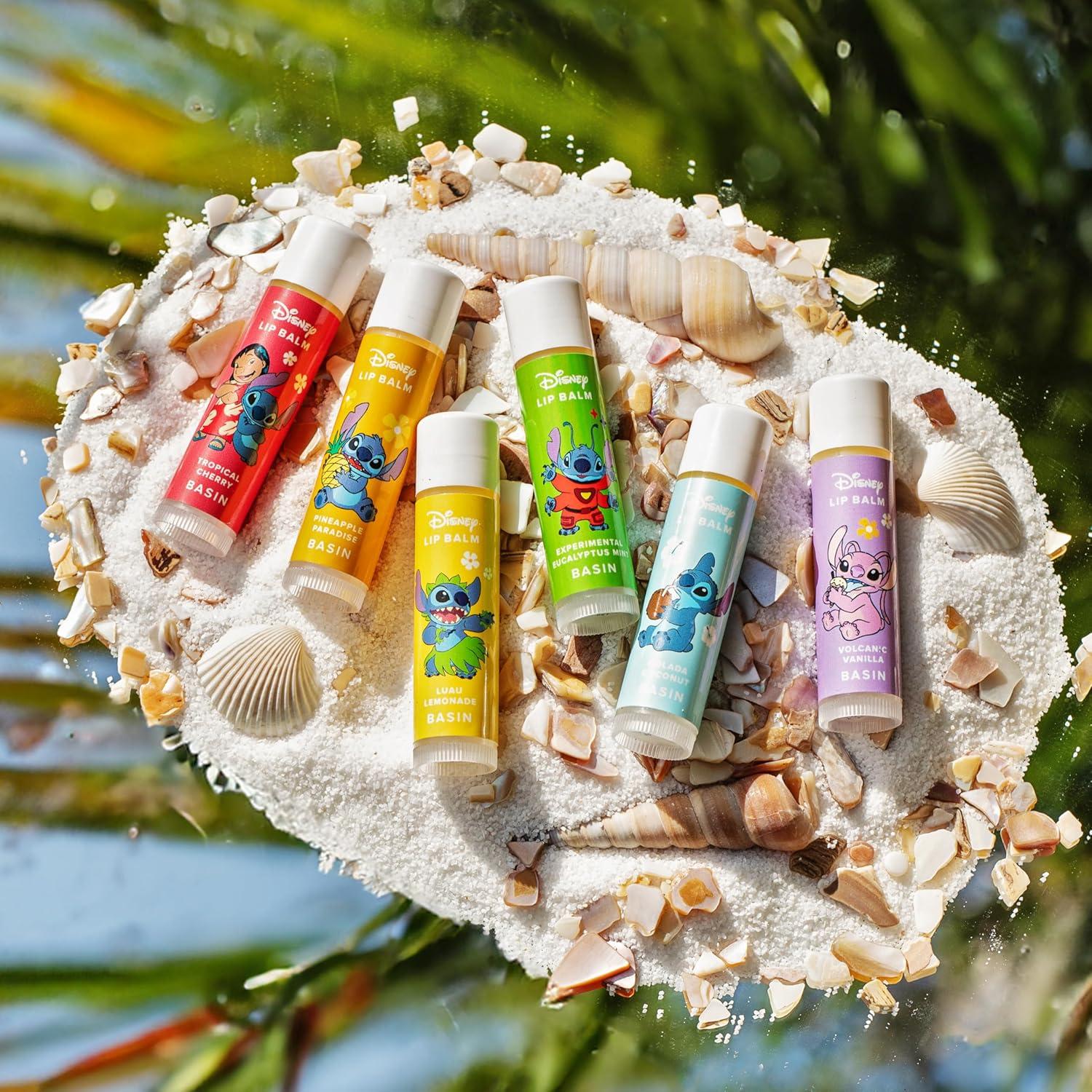 Bálsamo Labial Disney Stitch Basin - 6 Sabores Tropicales