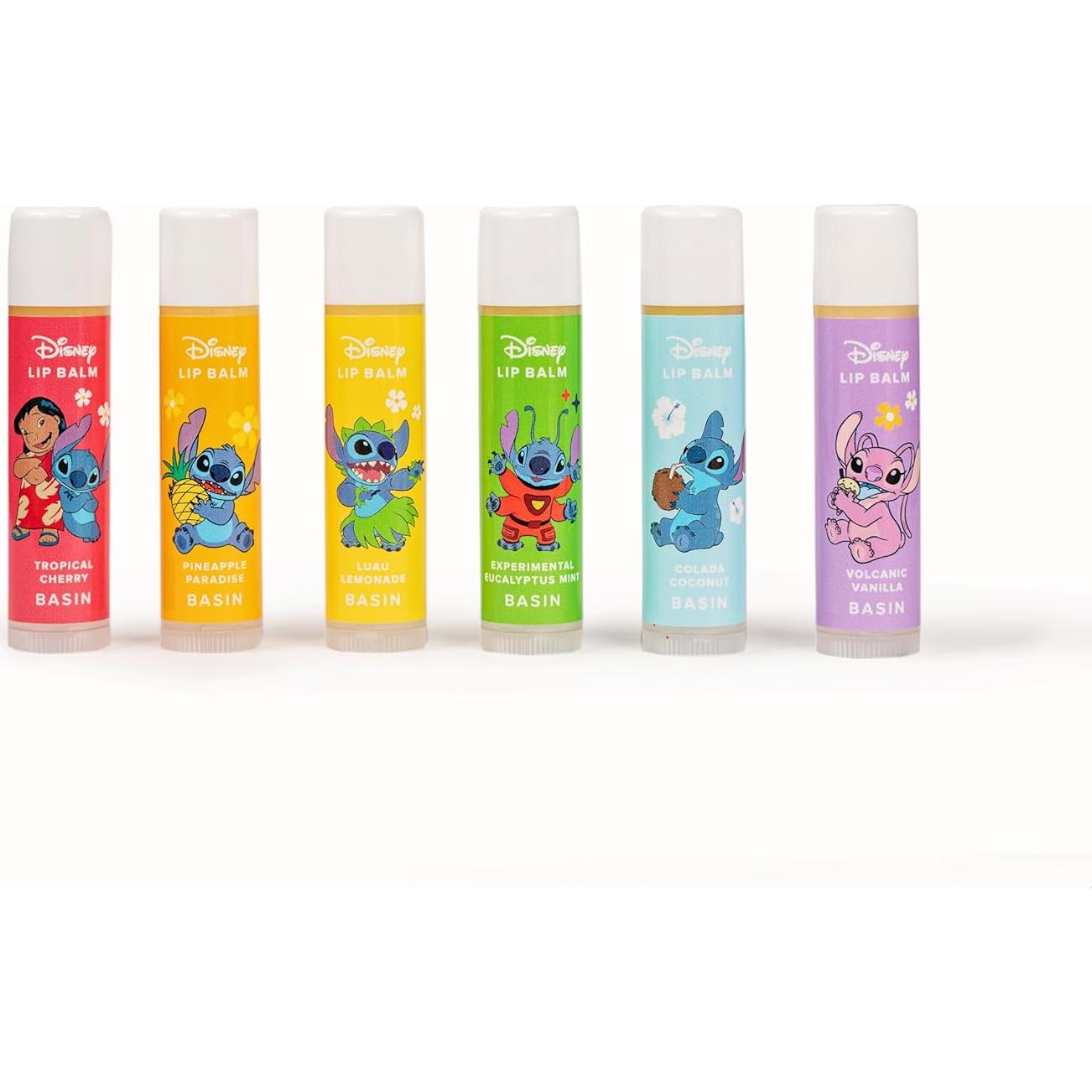 Bálsamo Labial Disney Stitch Basin - 6 Sabores Tropicales