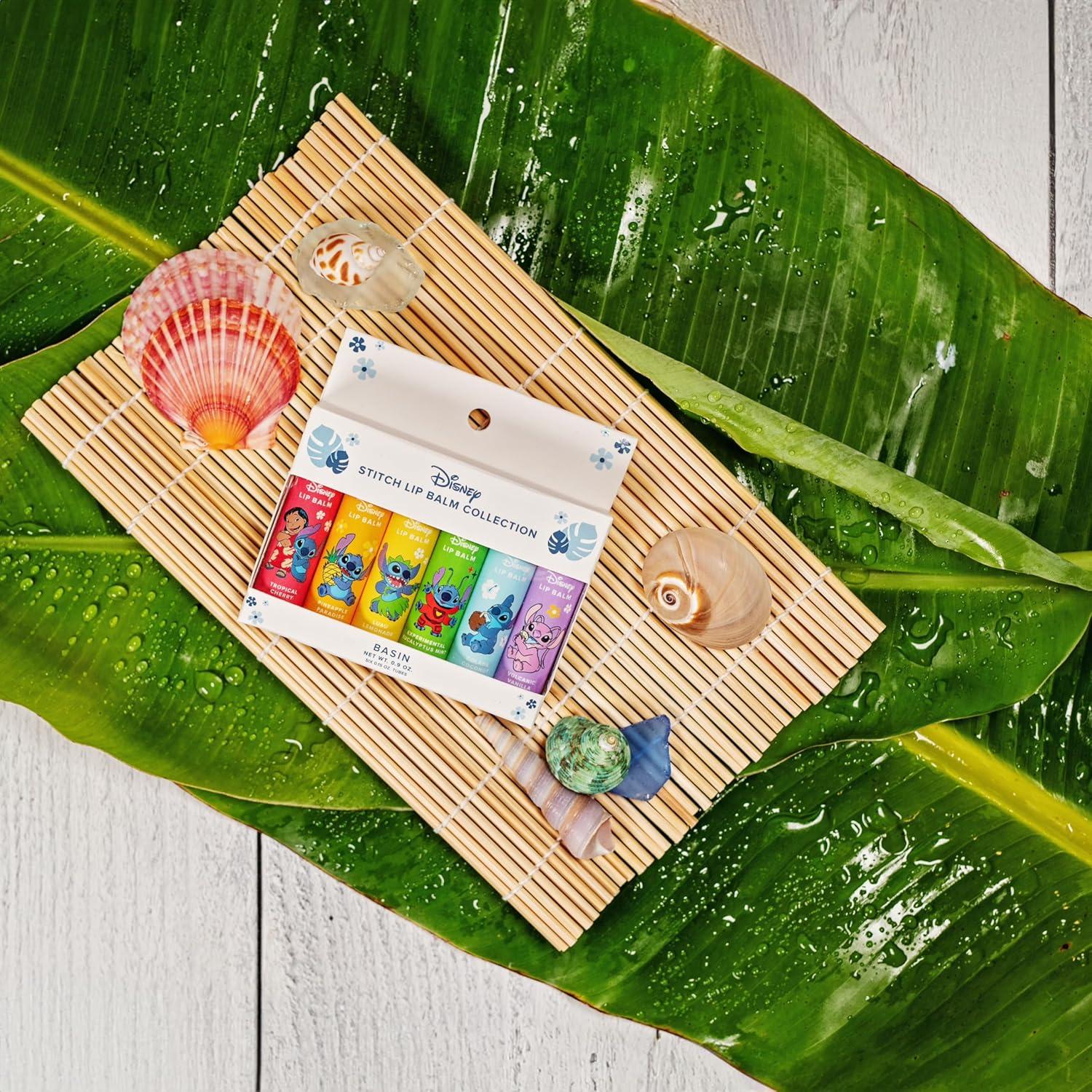Bálsamo Labial Disney Stitch Basin - 6 Sabores Tropicales
