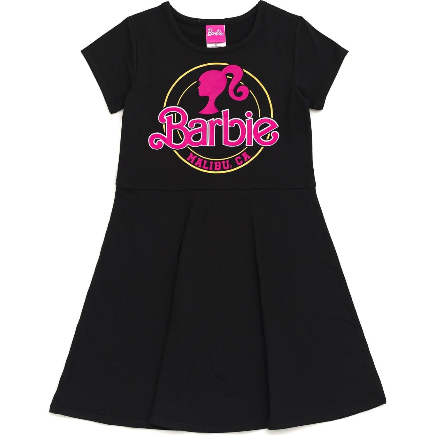 Vestido Patinadora Niña Barbie 2 Pack Rosa y Negro