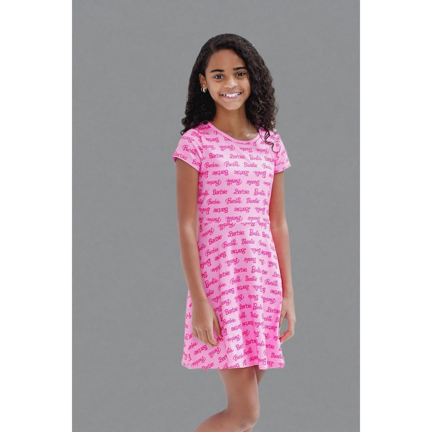 Vestido Patinadora Niña Barbie 2 Pack Rosa y Negro