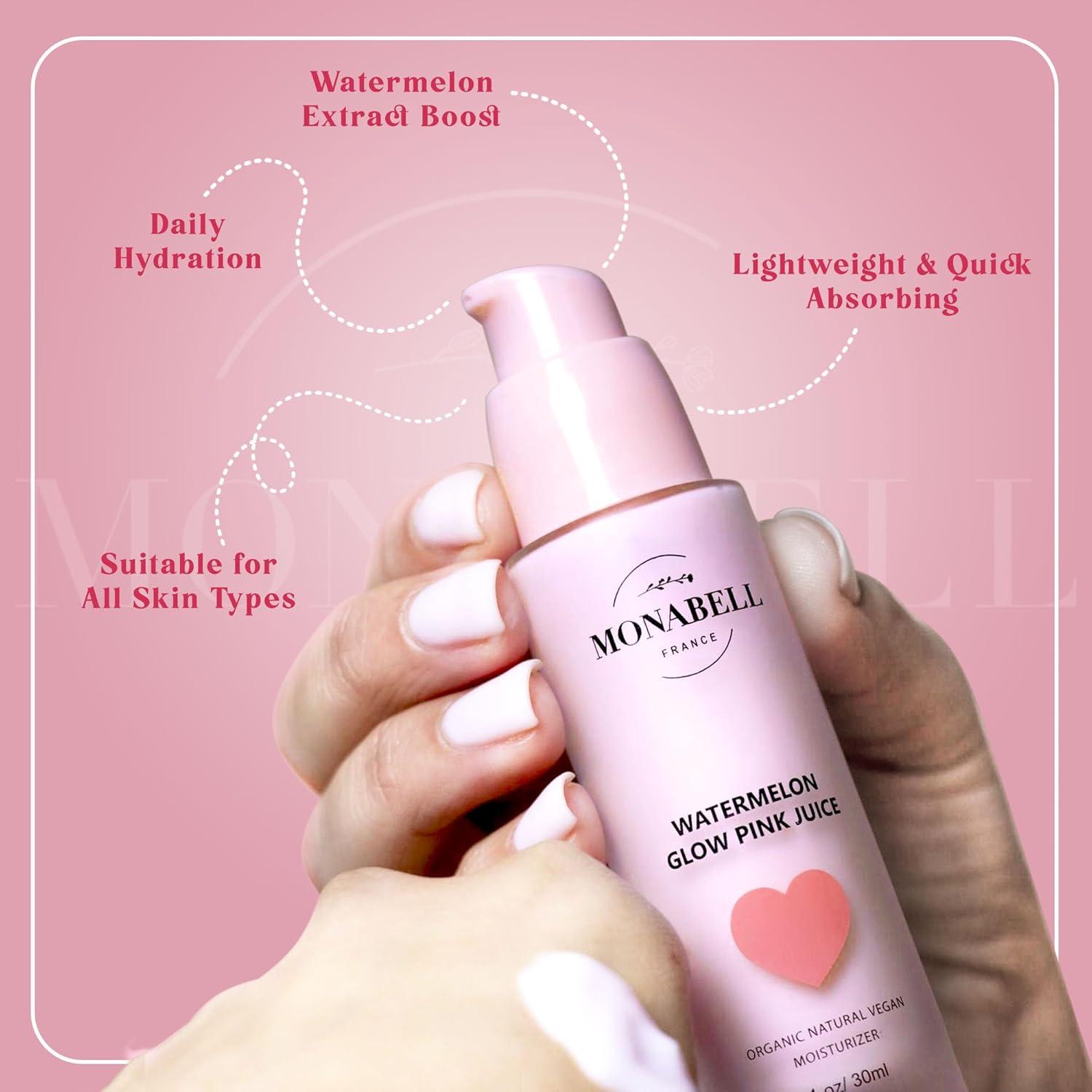 Hidratante Facial Monabell Sandía Rosa 132 g Vegano