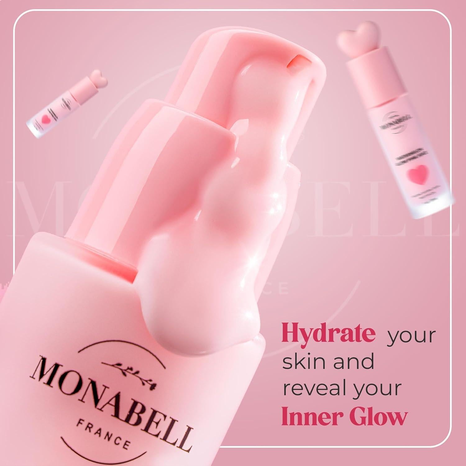 Hidratante Facial Monabell Sandía Rosa 132 g Vegano