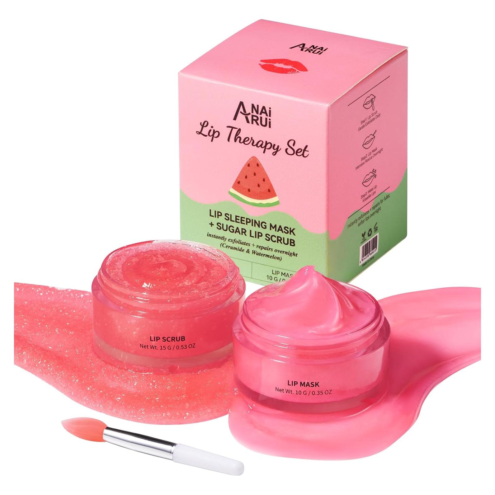 Set de Cuidado Labial ANAI RUI - Exfoliante y Mascarilla Nocturna