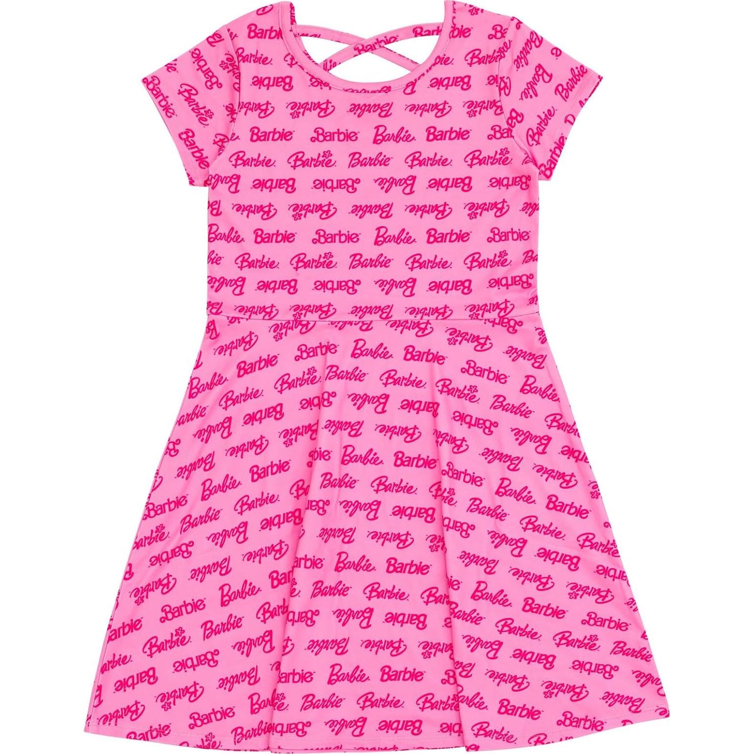 Vestido Patinadora Niñas Barbie 4-6 Años Rosa/Negro