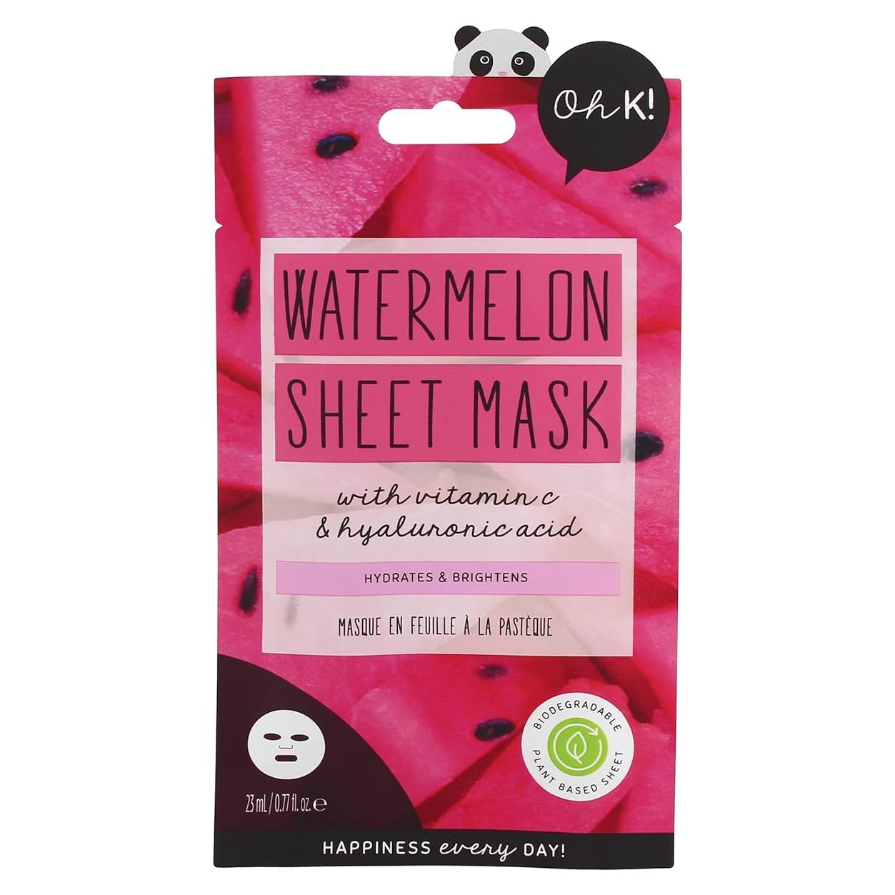 Máscara de Hoja Oh K! Sandía - Hidratante Facial Unisex 1 pc