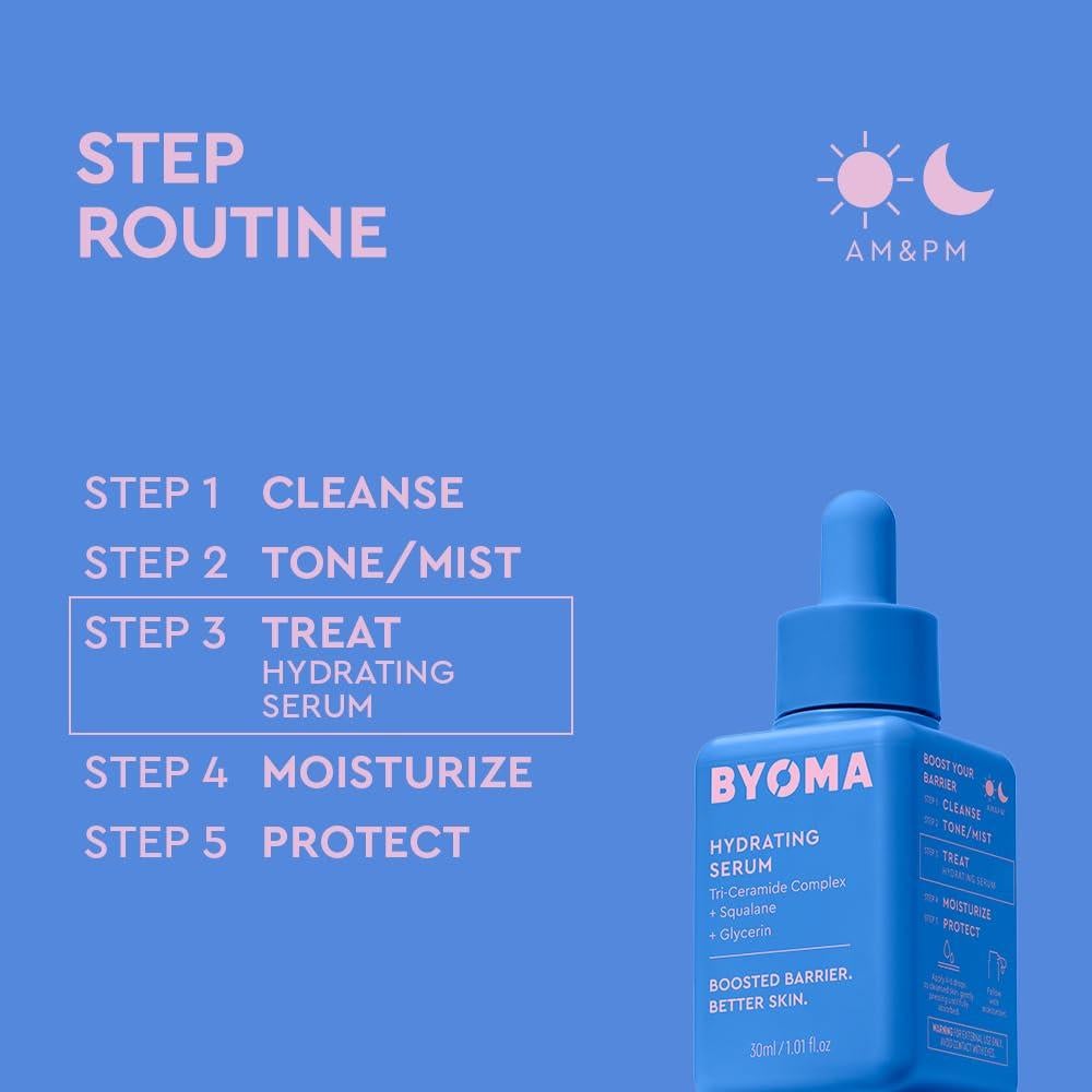 Sérum Hidratante BYOMA 30 ml - Escualano, Glicerina y Ceramidas