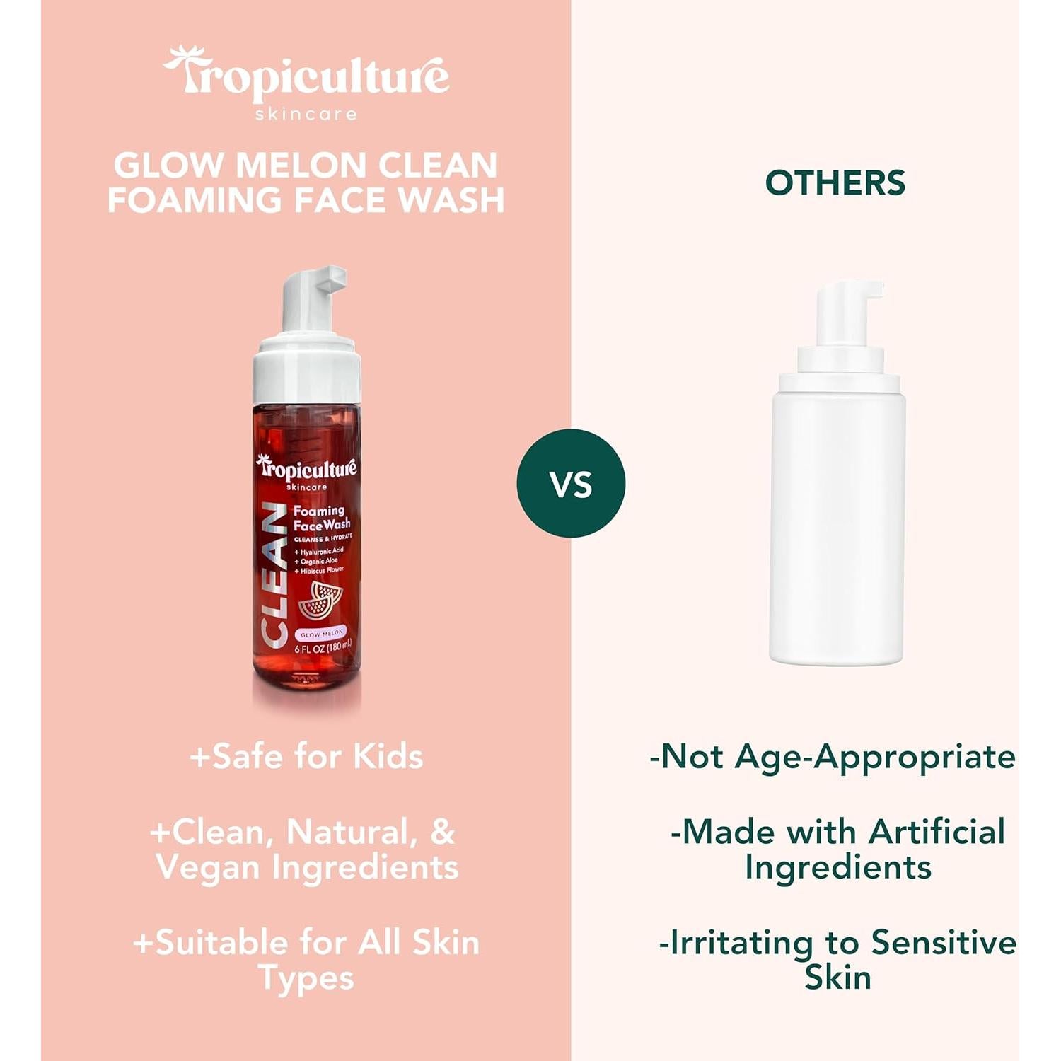 Limpiador Facial Suave Tropiculture Glow Melon 230g Niños