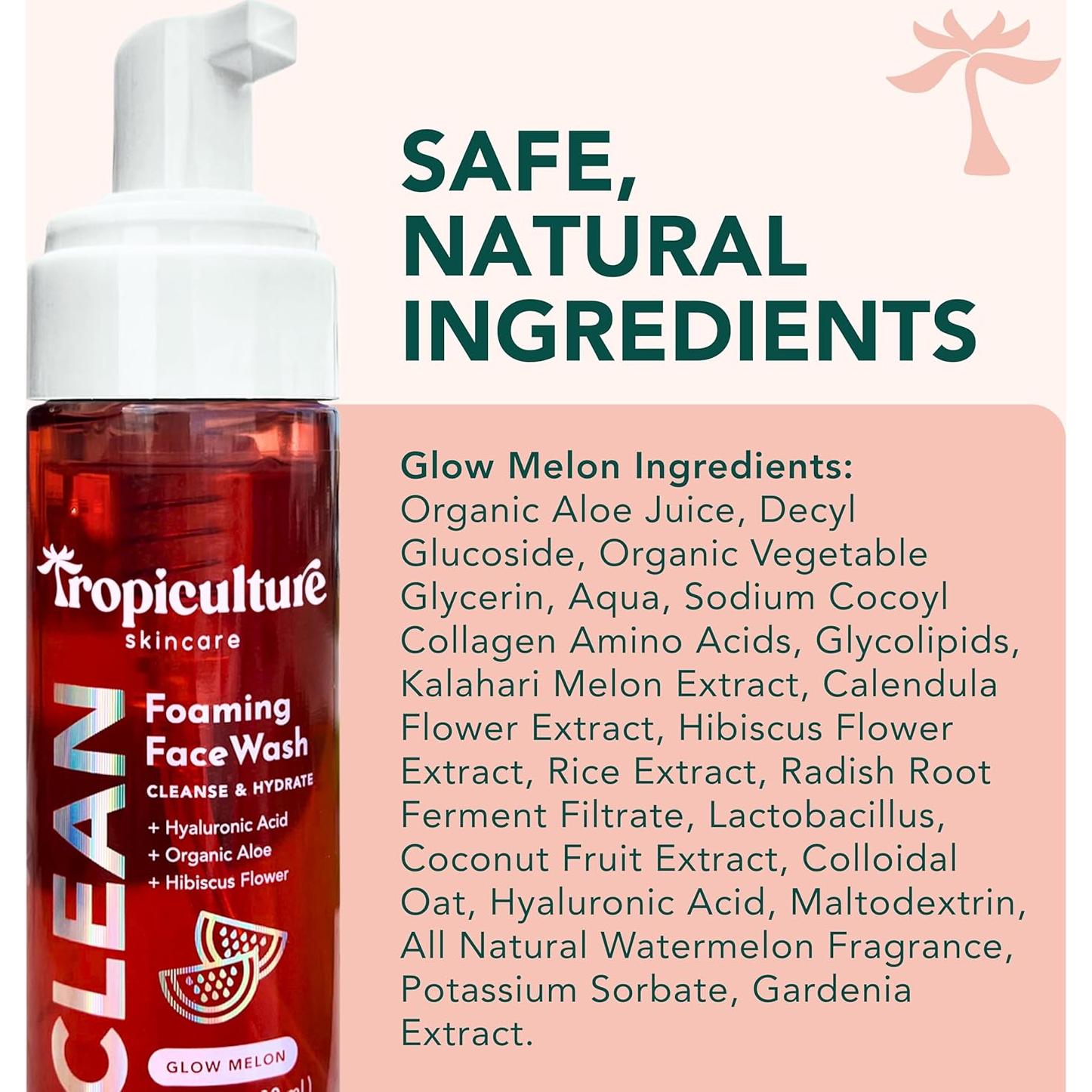 Limpiador Facial Suave Tropiculture Glow Melon 230g Niños