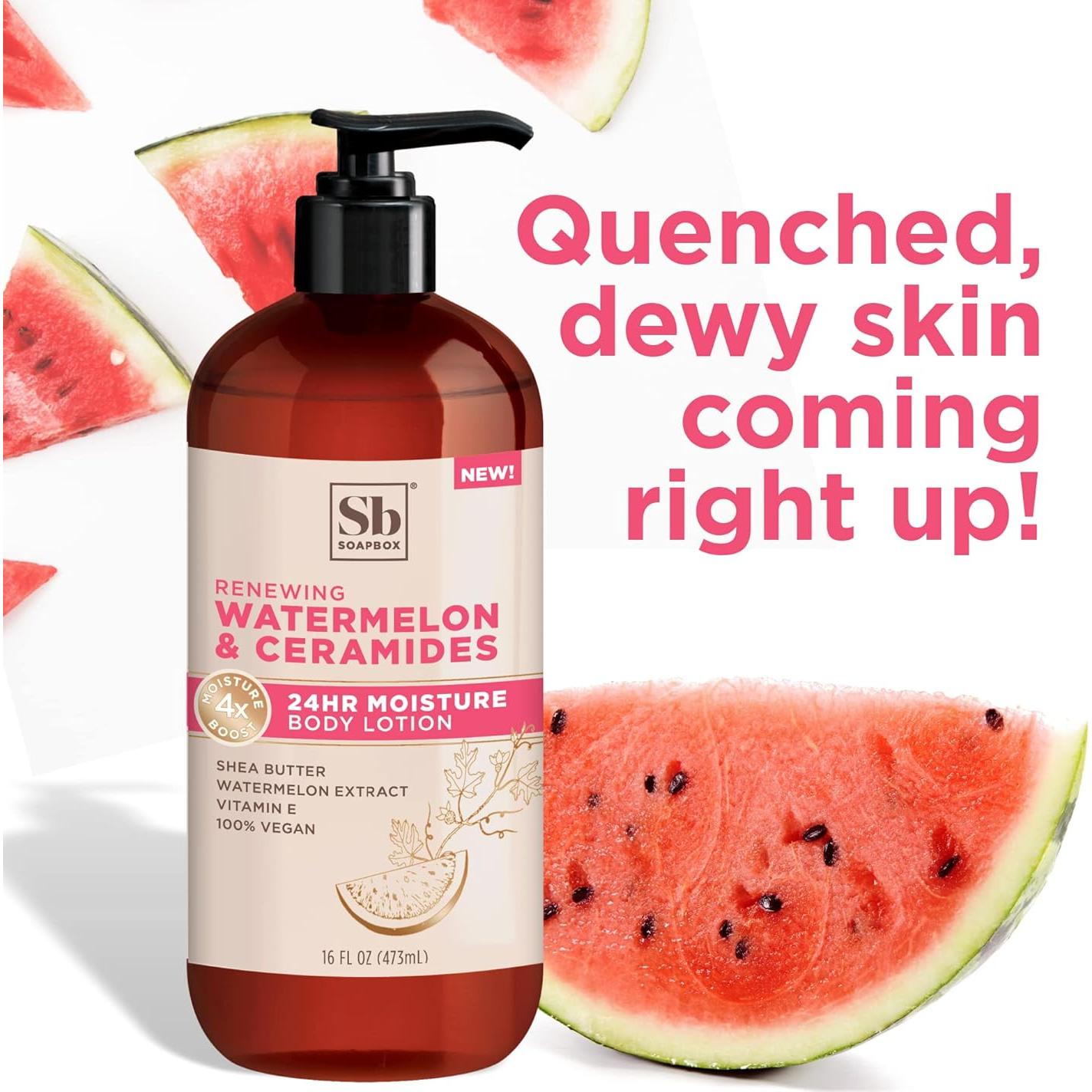 Loción Corporal Soapbox de Sandía y Ceramidas - 3 x 473 ml