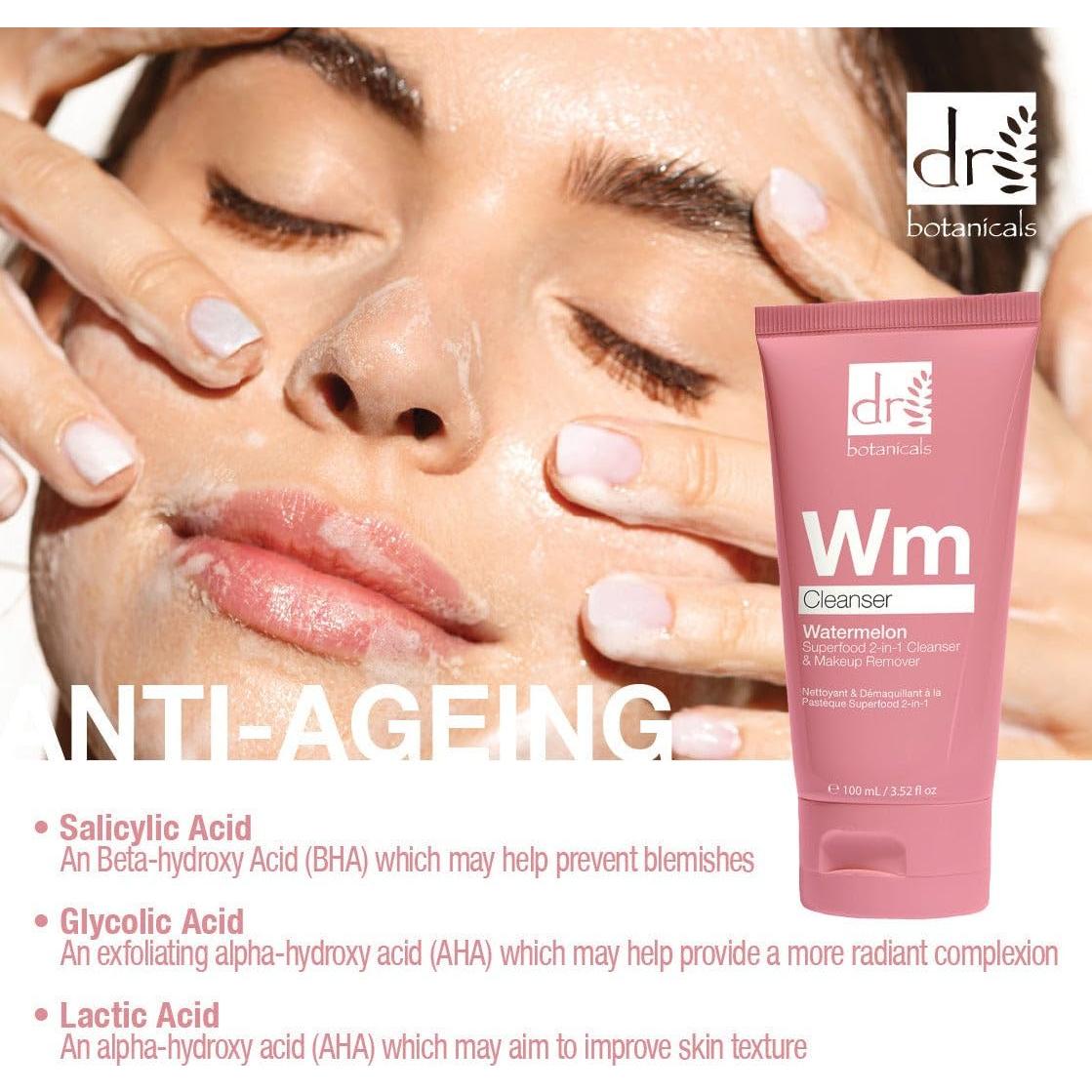 Limpiador y Desmaquillante Dr Botanicals Sandía 100ml - Piel Suave