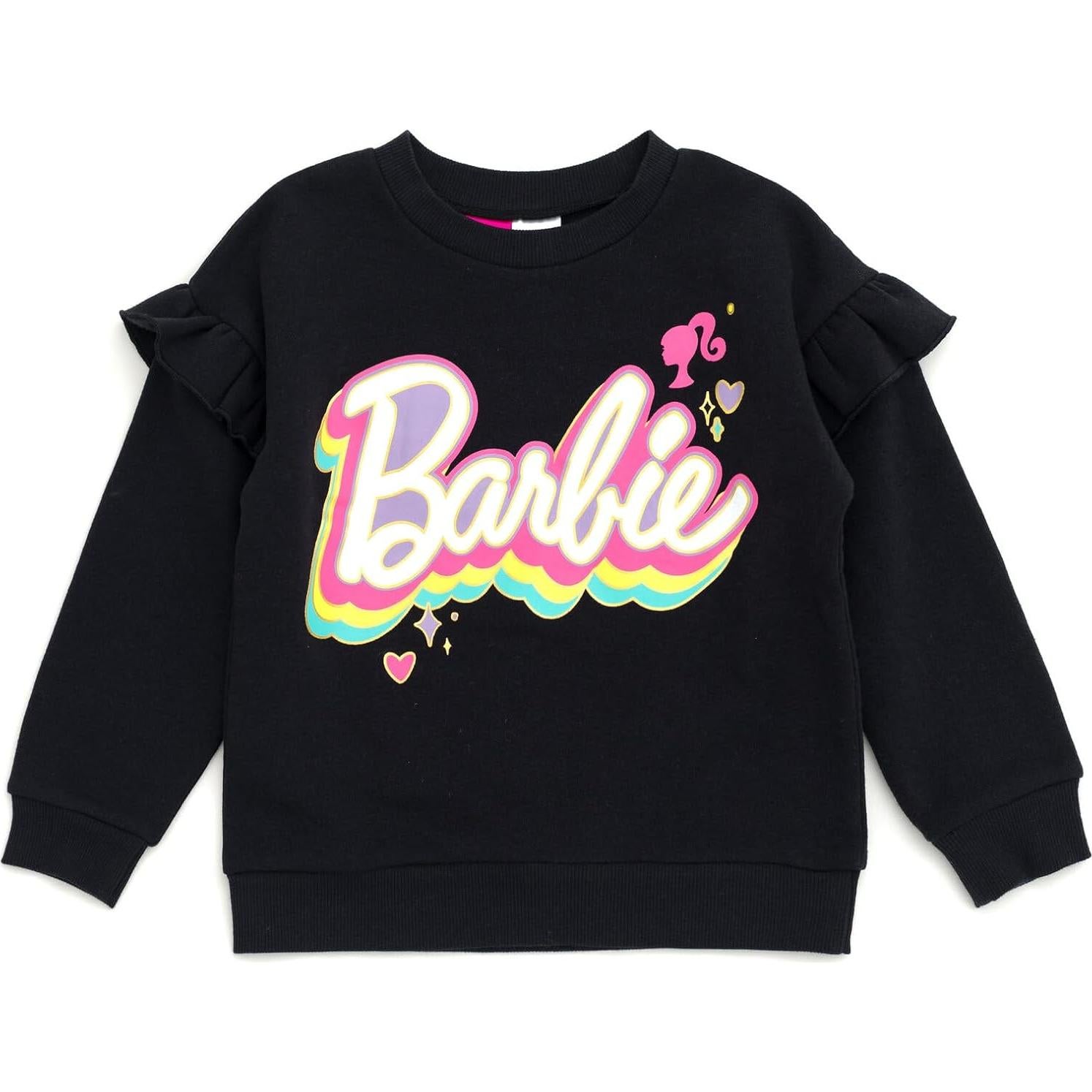Conjunto sudadera y jogger Barbie 0-2 años negro