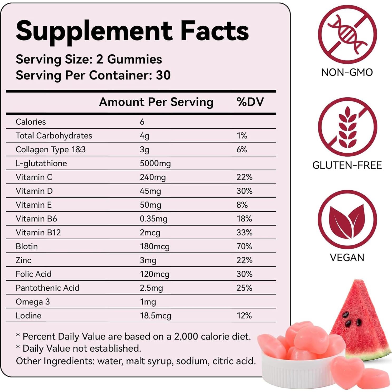 Gomitas de Colágeno Laicuherb 60 Unidades Sabor Sandía