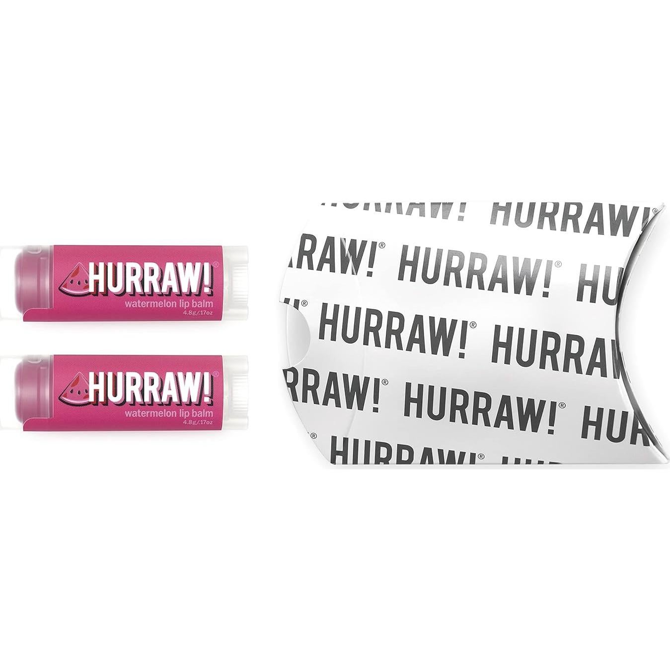 Bálsamo Labial Orgánico Hurraw! Sandía - Paquete de 2 x 4.8g