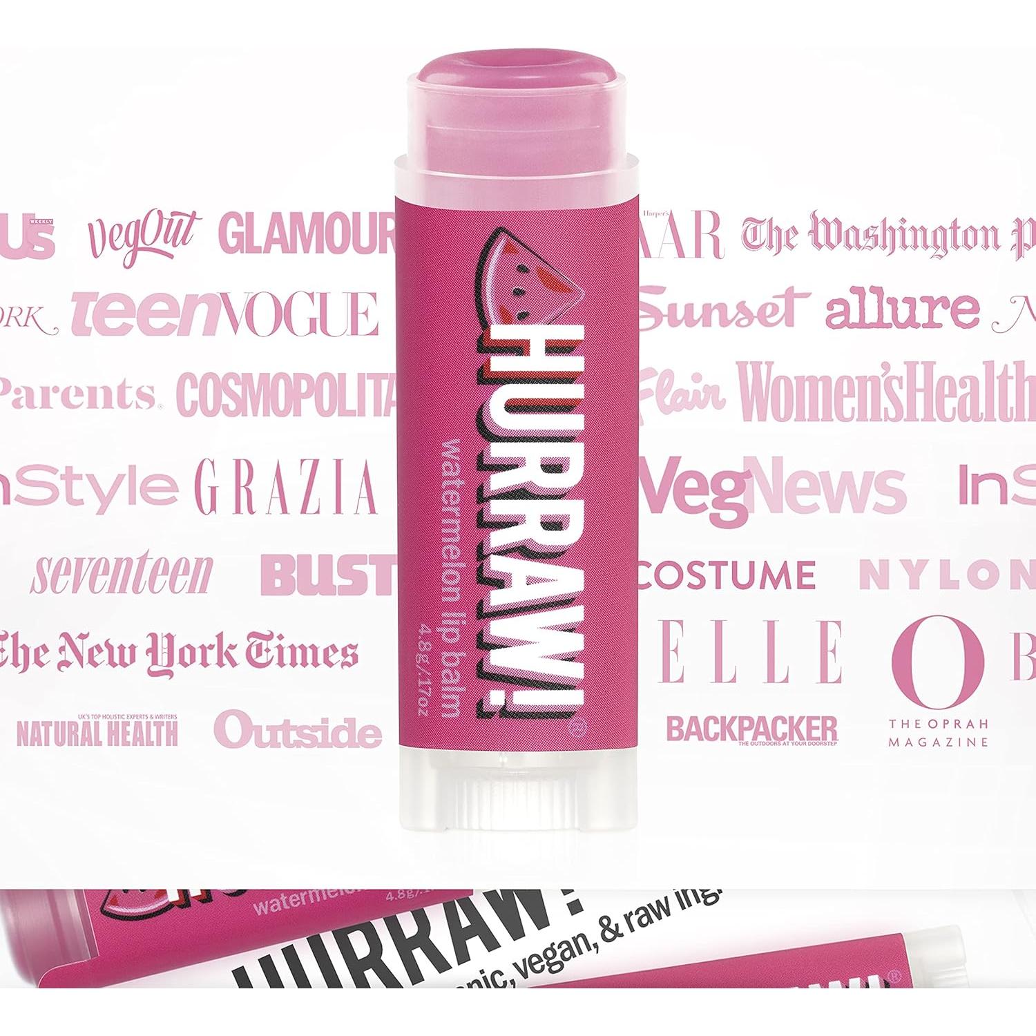 Bálsamo Labial Orgánico Hurraw! Sandía - Paquete de 2 x 4.8g