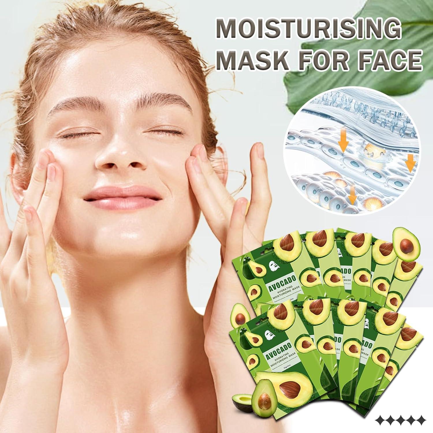 Juego de 10 Mascarillas Faciales Hidratantes WENJLYJ