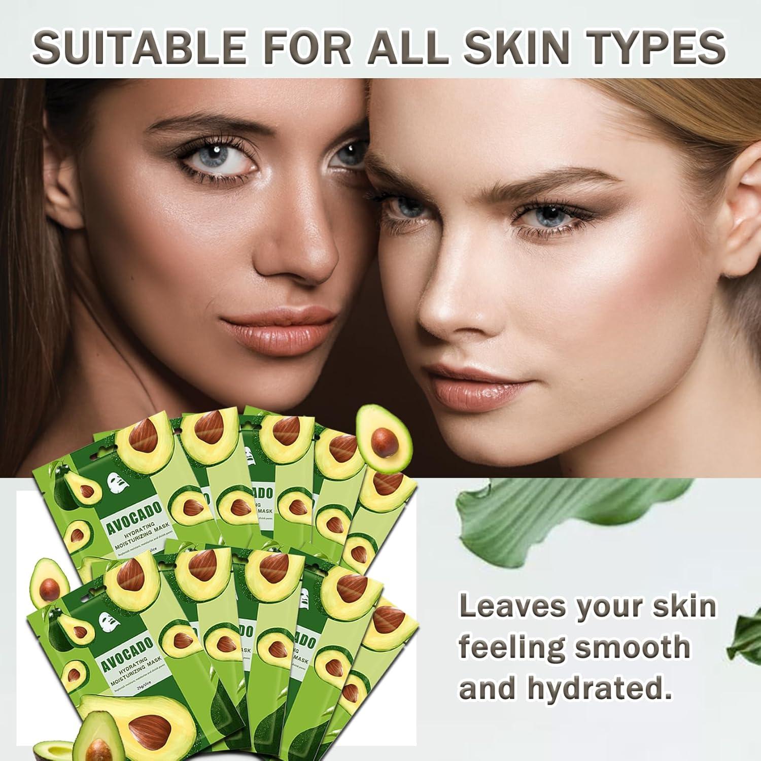 Juego de 10 Mascarillas Faciales Hidratantes WENJLYJ