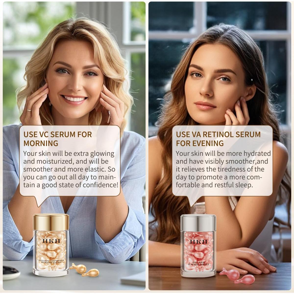 Suero Pro-Retinol HKH Anti-Envejecimiento 48 Cápsulas 71g