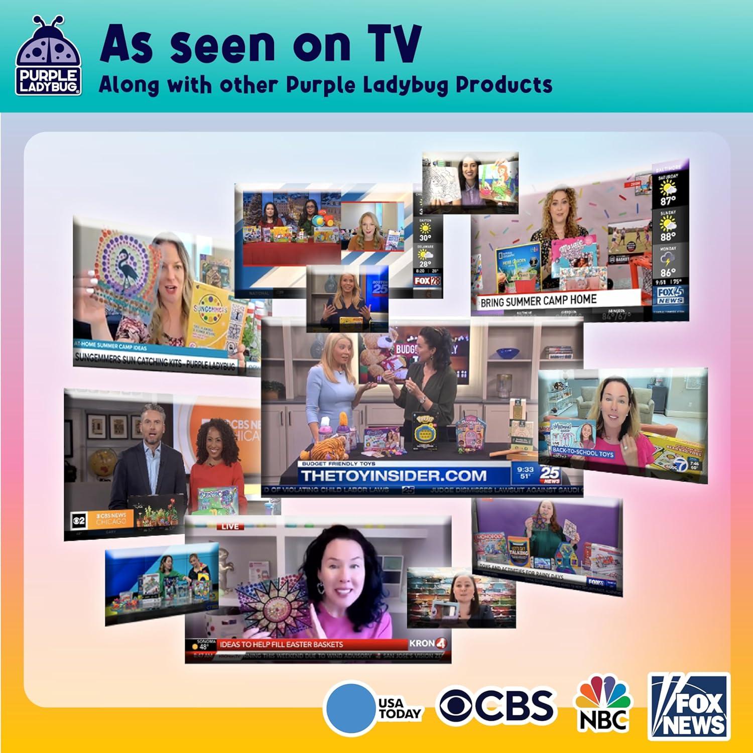 Kit de Balsamo Labial Purple Ladybug para Niñas - 10 Balsamos Naturales