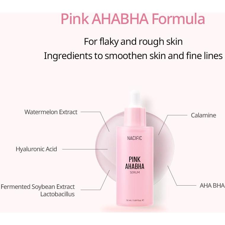 Set de Cuidado Facial NACIFIC Pink AhaBha 150ml, 50ml, 50ml