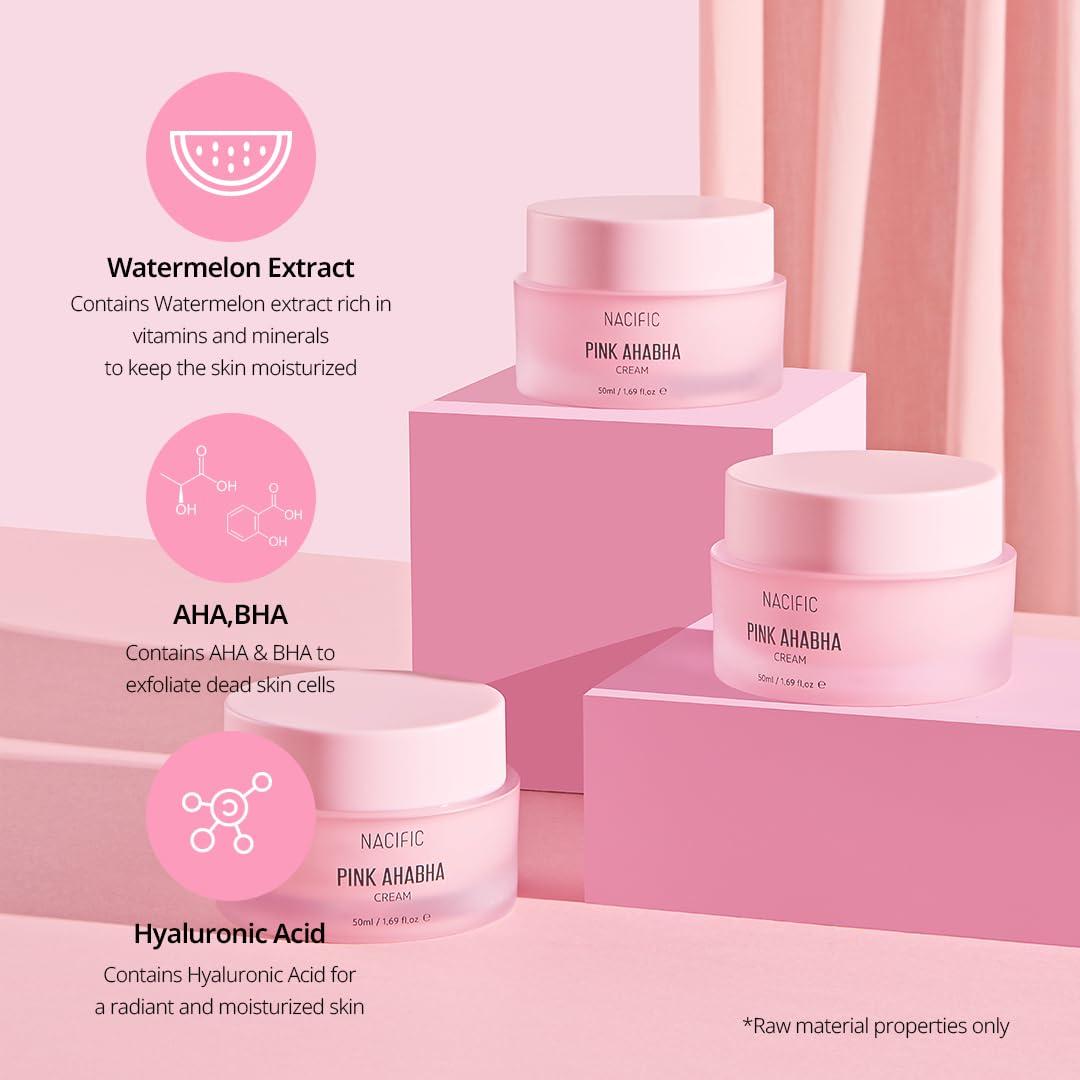 Set de Cuidado Facial NACIFIC Pink AhaBha 150ml, 50ml, 50ml