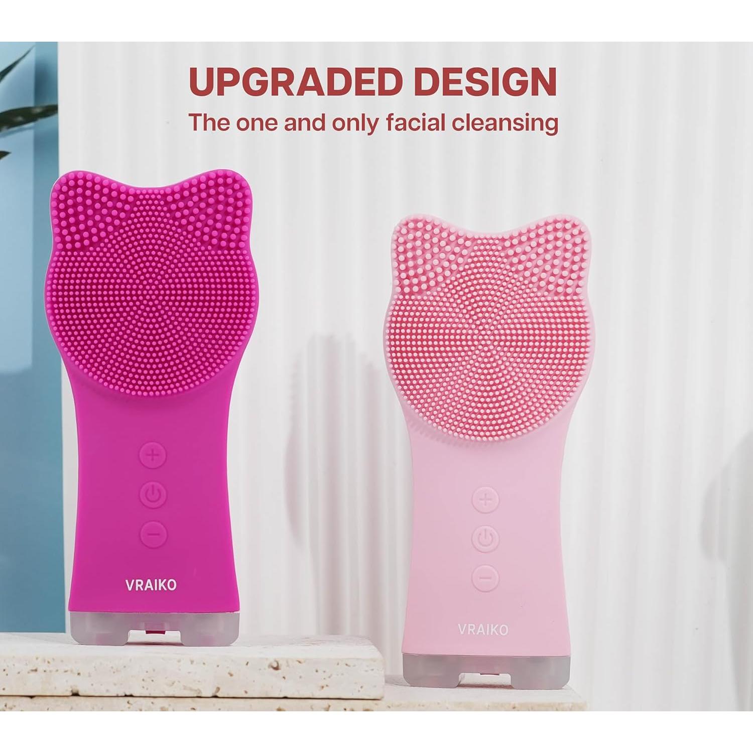 Cepillo Facial MIA Rosa Recargable Impermeable con Silicona