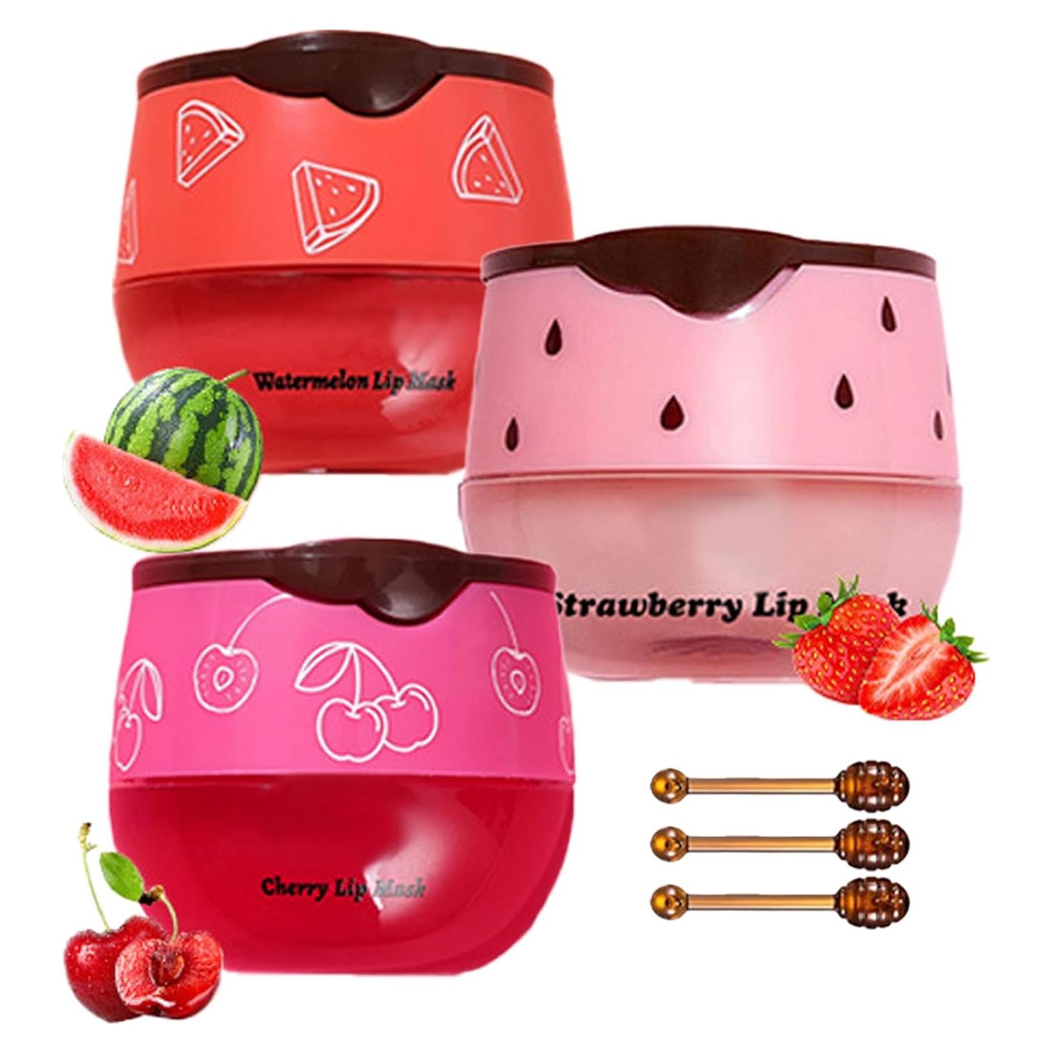 Bálsamo Labial Hidratante Aaiffey Set B 3 Pcs Cereza Sandía Fresa