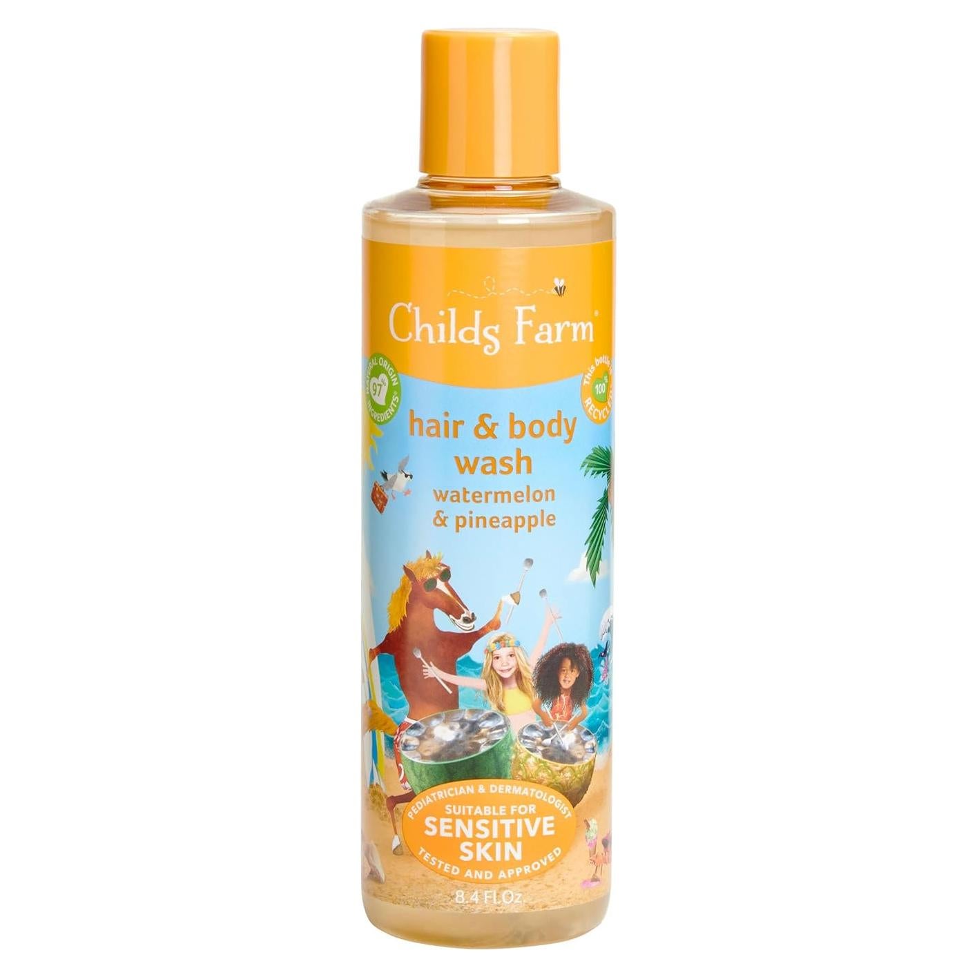 Gel de Baño y Cabello Childs Farm 248 ml - Piel Sensible, Sandía y Piña