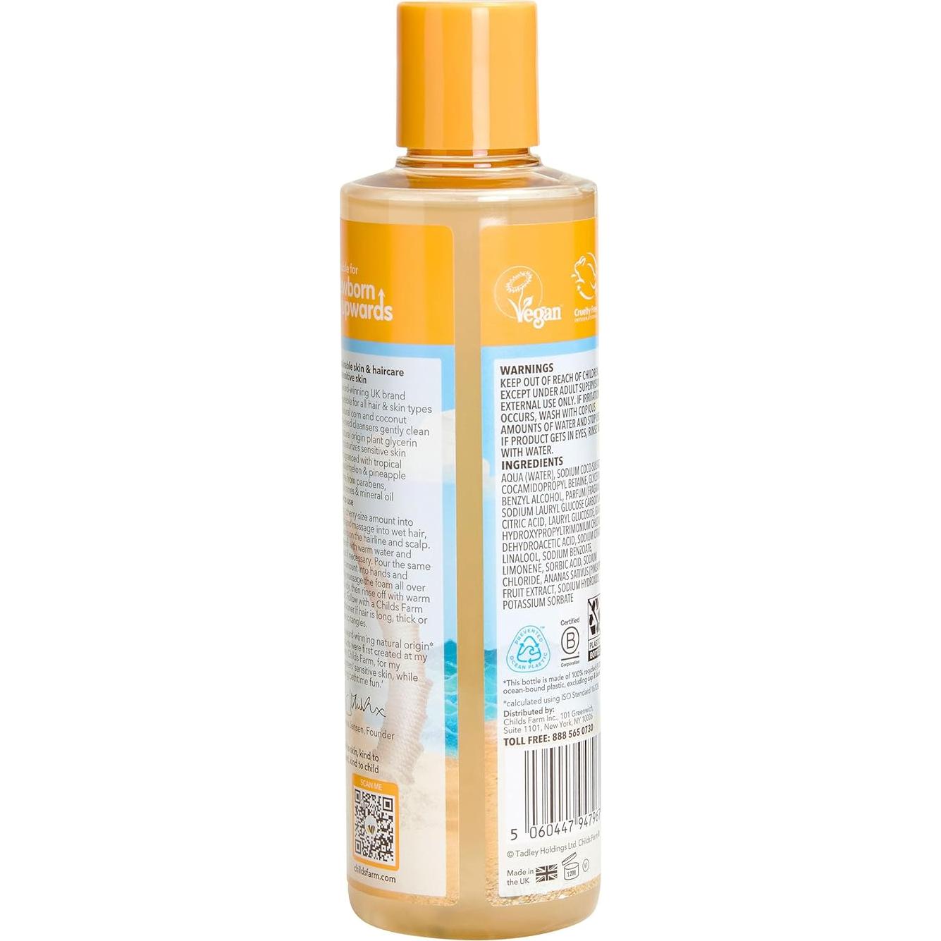 Gel de Baño y Cabello Childs Farm 248 ml - Piel Sensible, Sandía y Piña