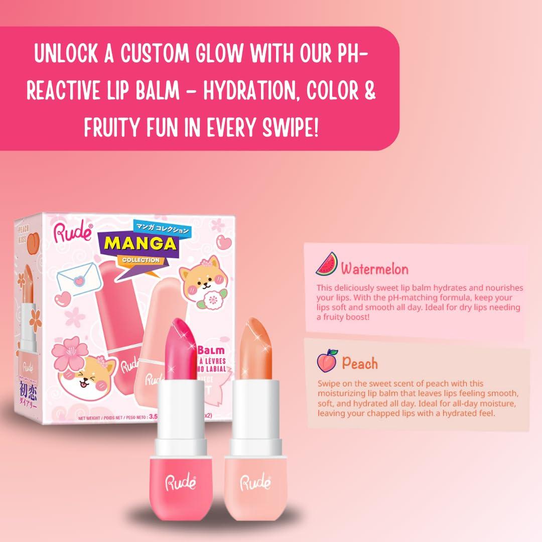 Bálsamo Labial Hidratante Rude Cosmetics Set 2 Unidades