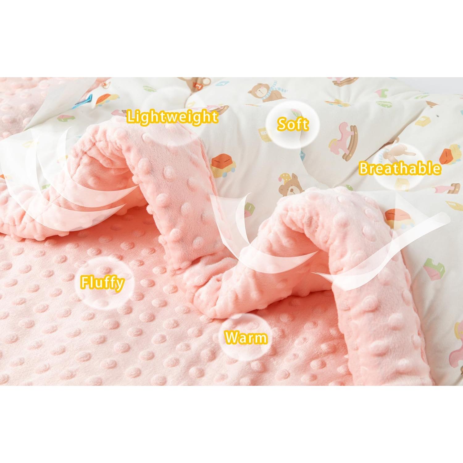 Edredón Cuite Pumpkin Rosa para Cuna 149.86x119.38 cm