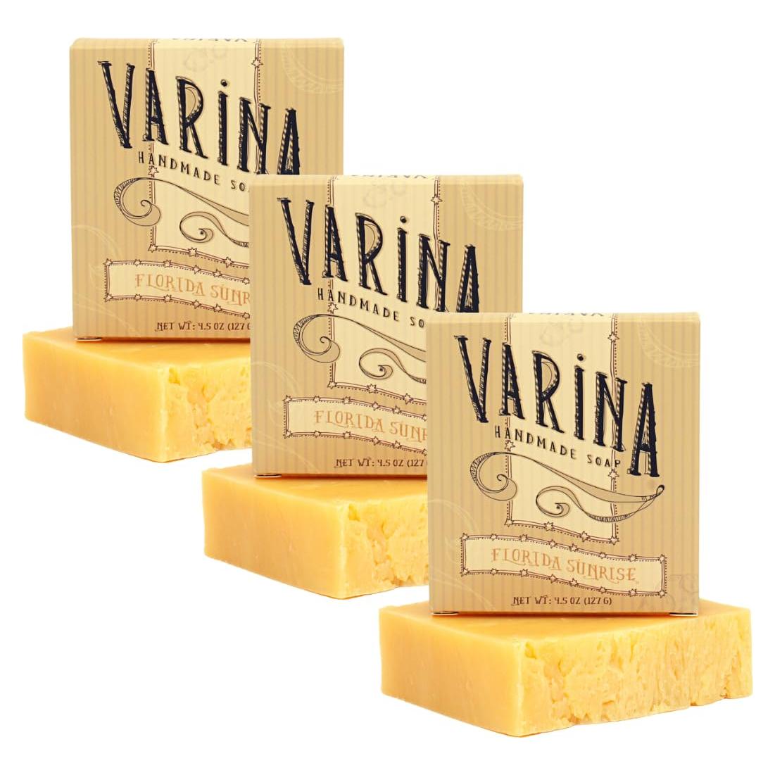 Jabón de Barra Orgánico Varina Florida Sunrise - 3 Unidades 127g