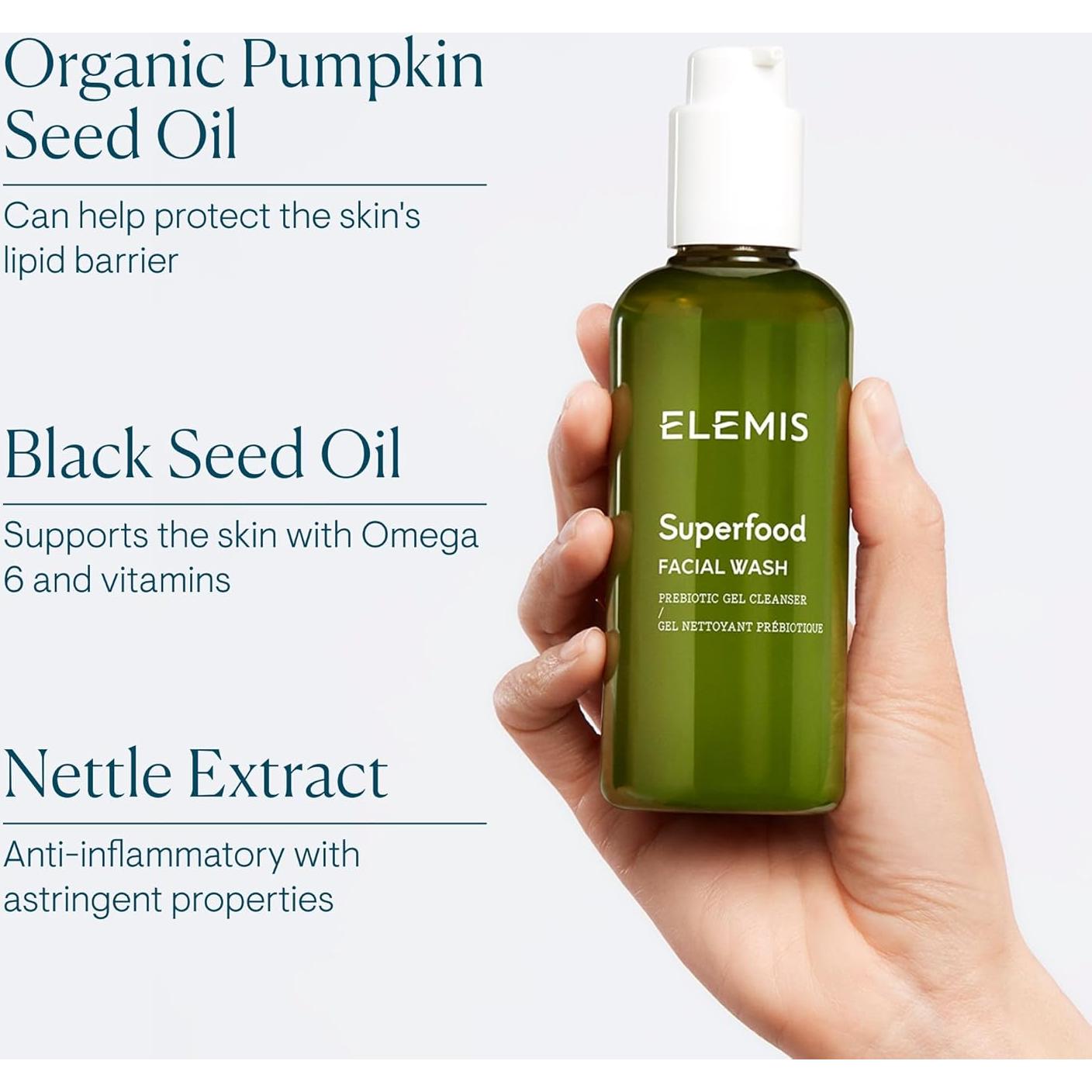 Gel Limpiador Facial ELEMIS Superfood 198.5 ml Revitalizante