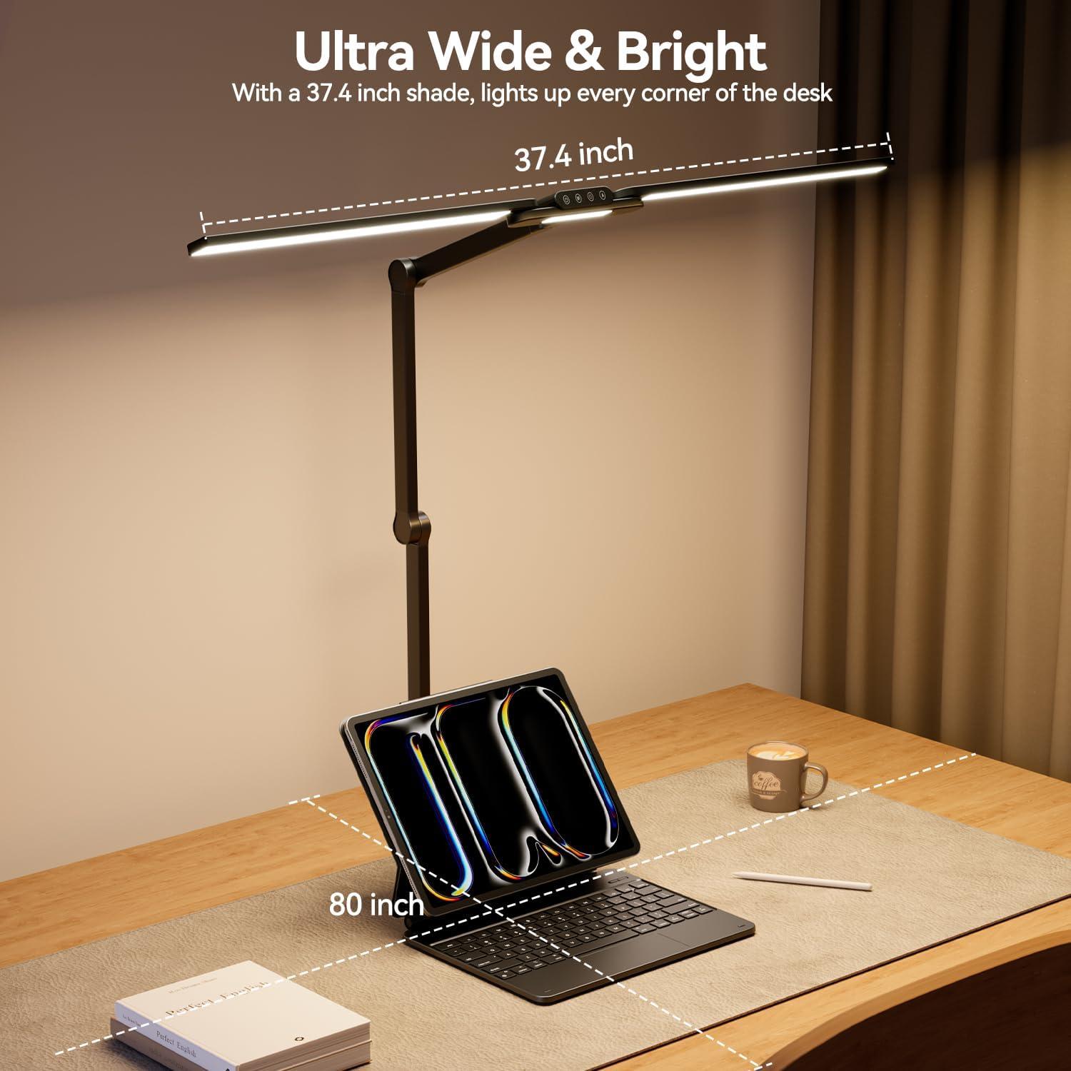 Lámpara de Escritorio LED AUSDOM 24W Ajustable con Abrazadera