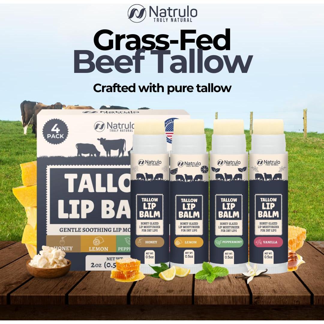 Bálsamo Labial Natural Natrulo - Hidratante de Grasa de Res 117g