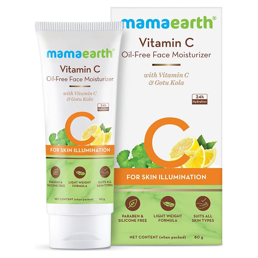 Hidratante Facial Libre de Aceite MAMAEARTH 80ml Vitamina C