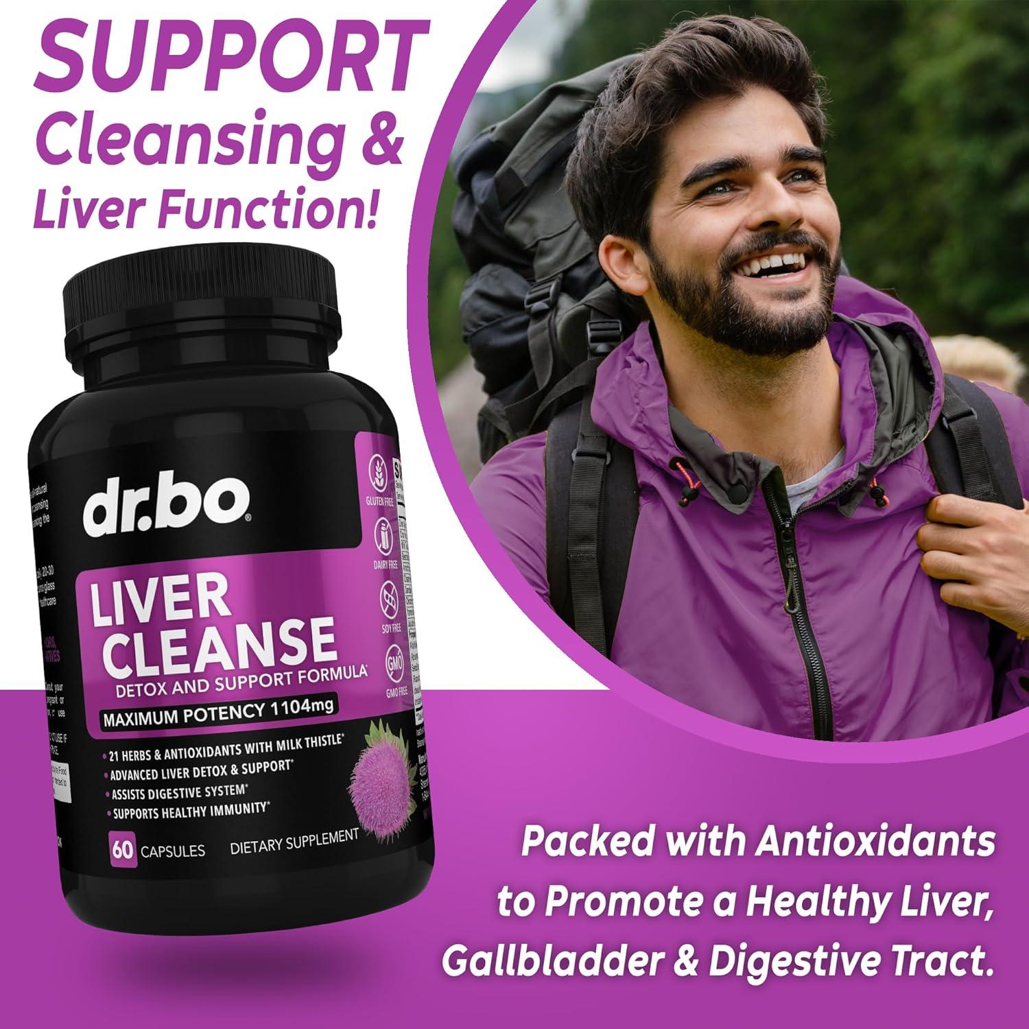 Suplemento Natural de Limpieza del Hígado Dr. BO - 21 Ingredientes