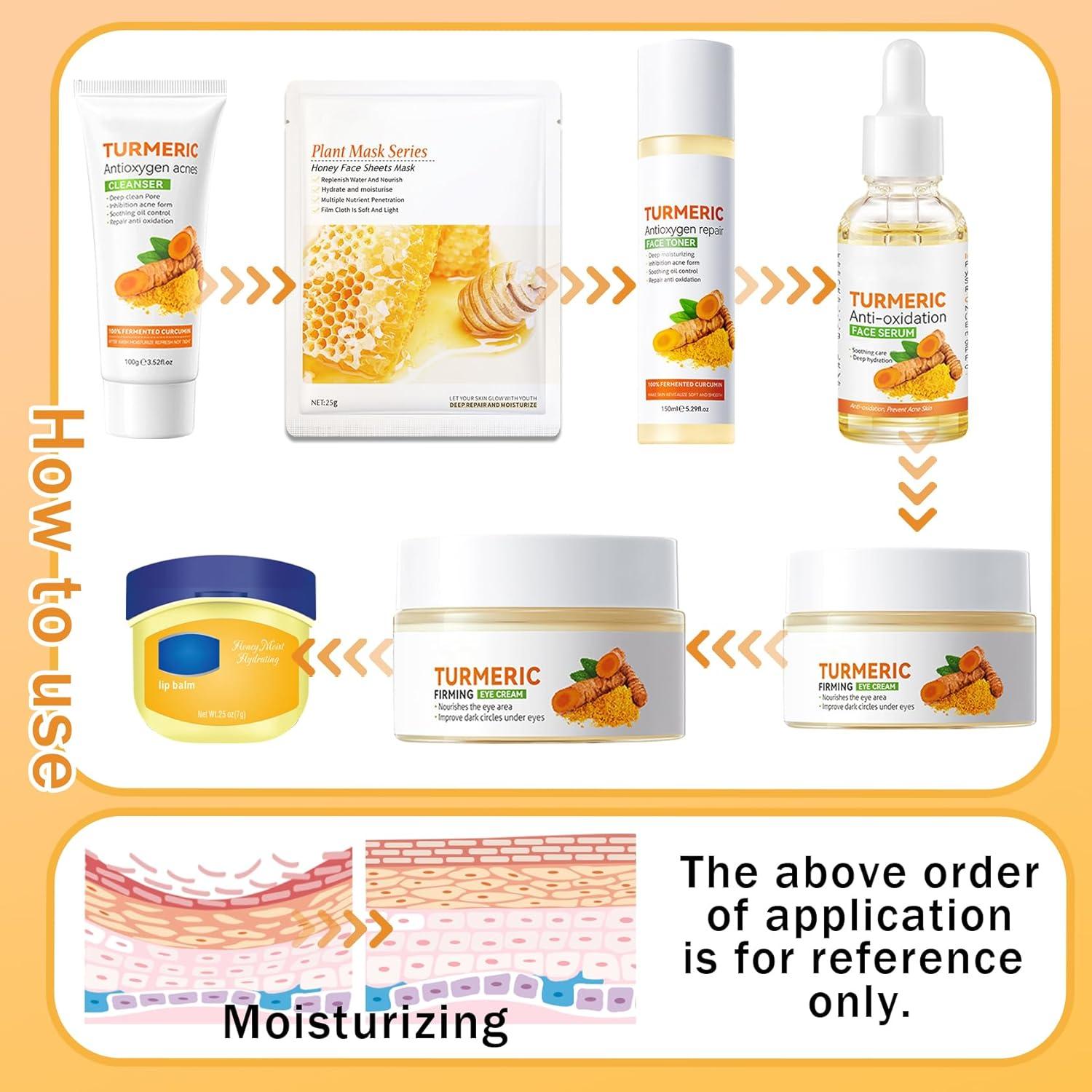 Juego de Cuidado de la Piel 9 Piezas PPPanYiDi Hidratante