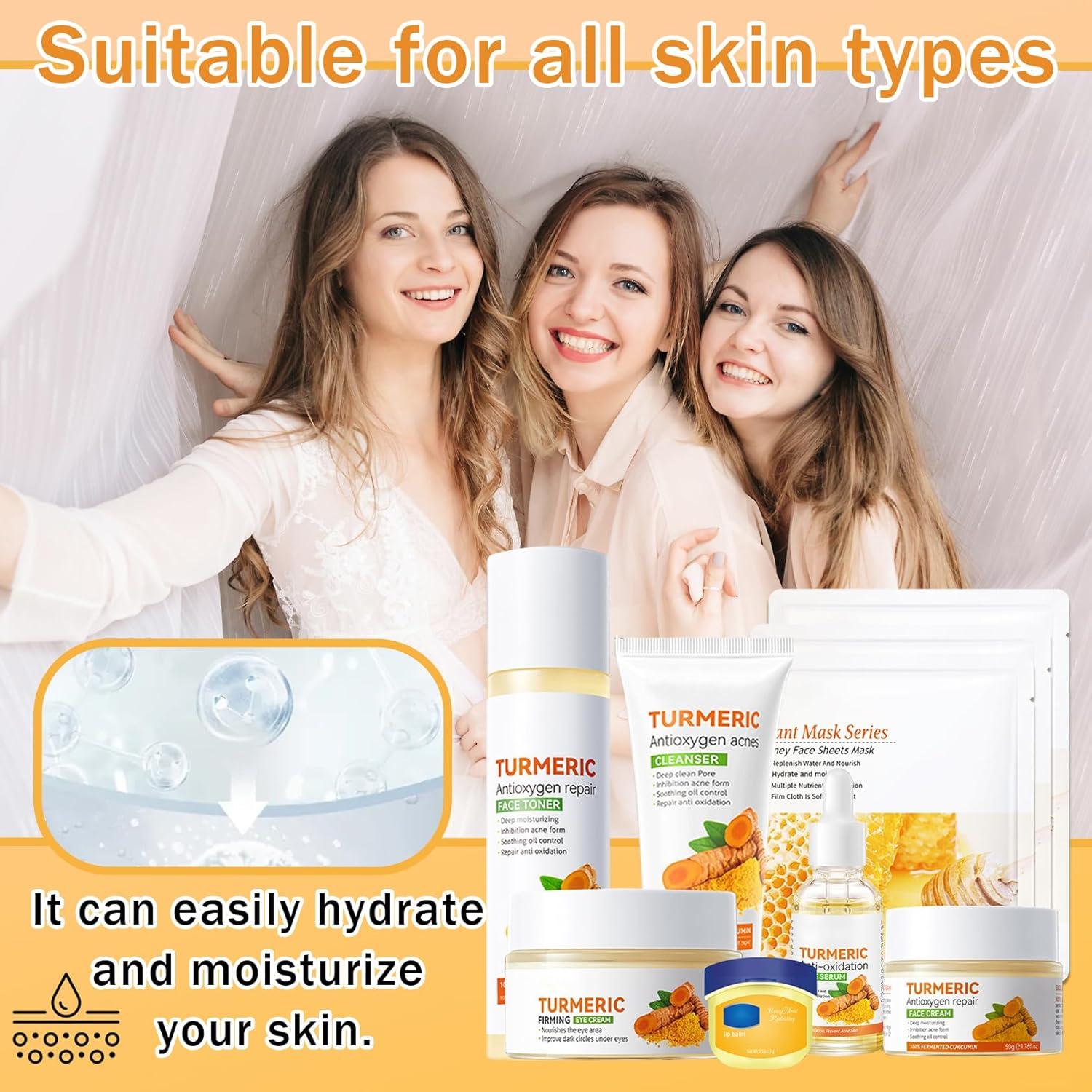 Juego de Cuidado de la Piel 9 Piezas PPPanYiDi Hidratante