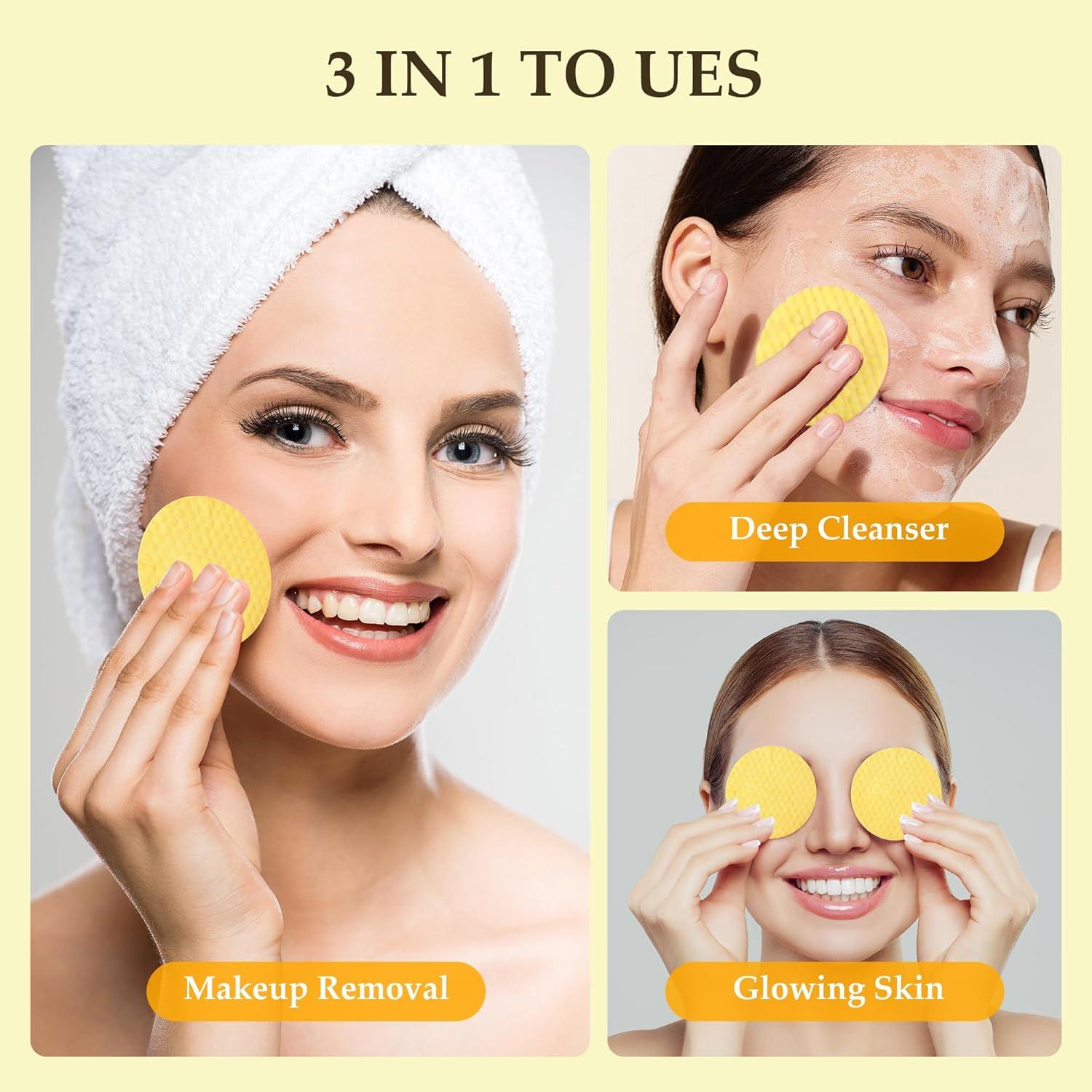 Pads Exfoliantes de Cúrcuma AAGJ - 55 Unidades para Limpieza Facial